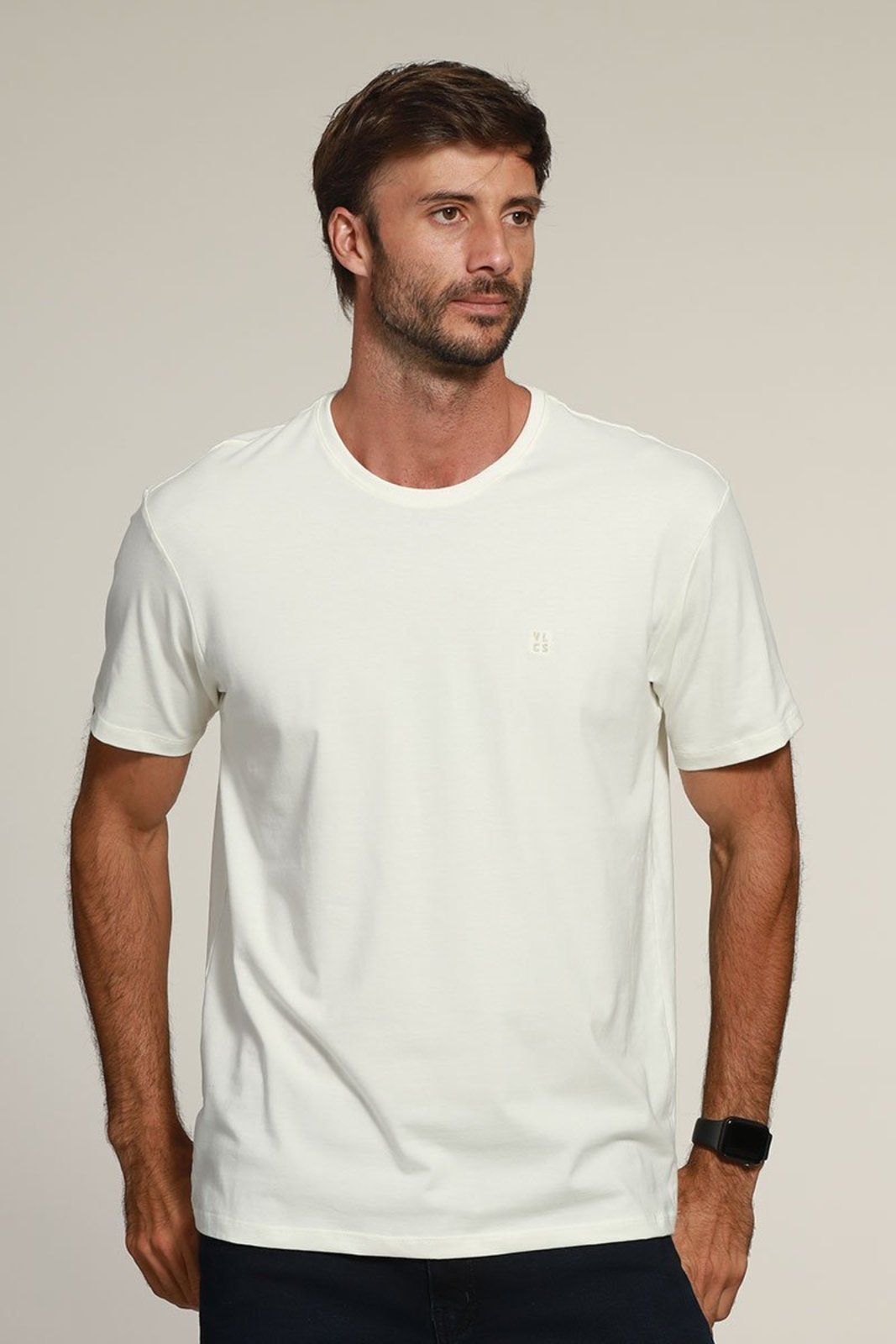 Camiseta Masculina Algodão Egipicio Branca VLCS