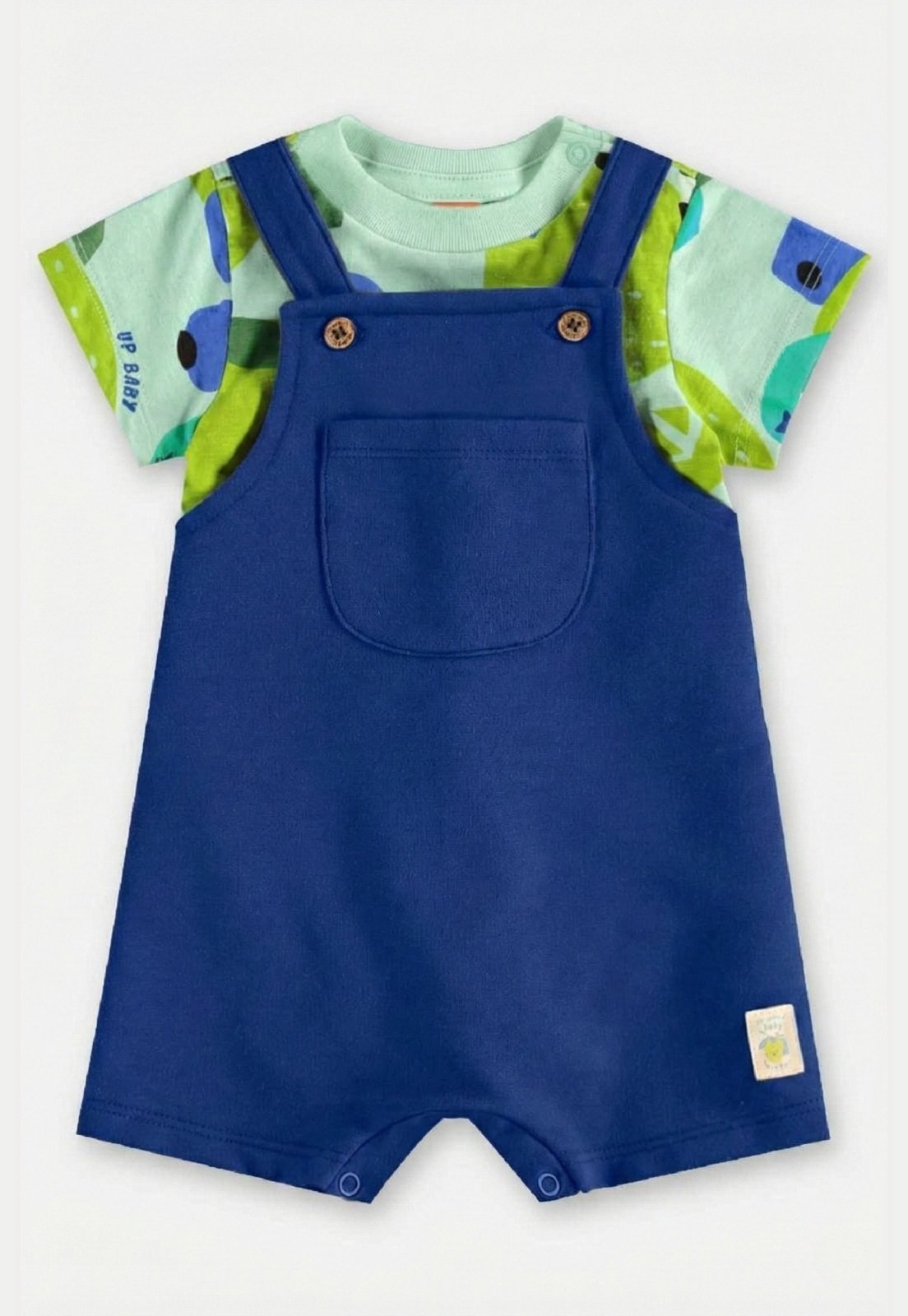 Vista 3 Infantil - Conjunto Jardineira e Body para Up Baby verde Up Baby verde