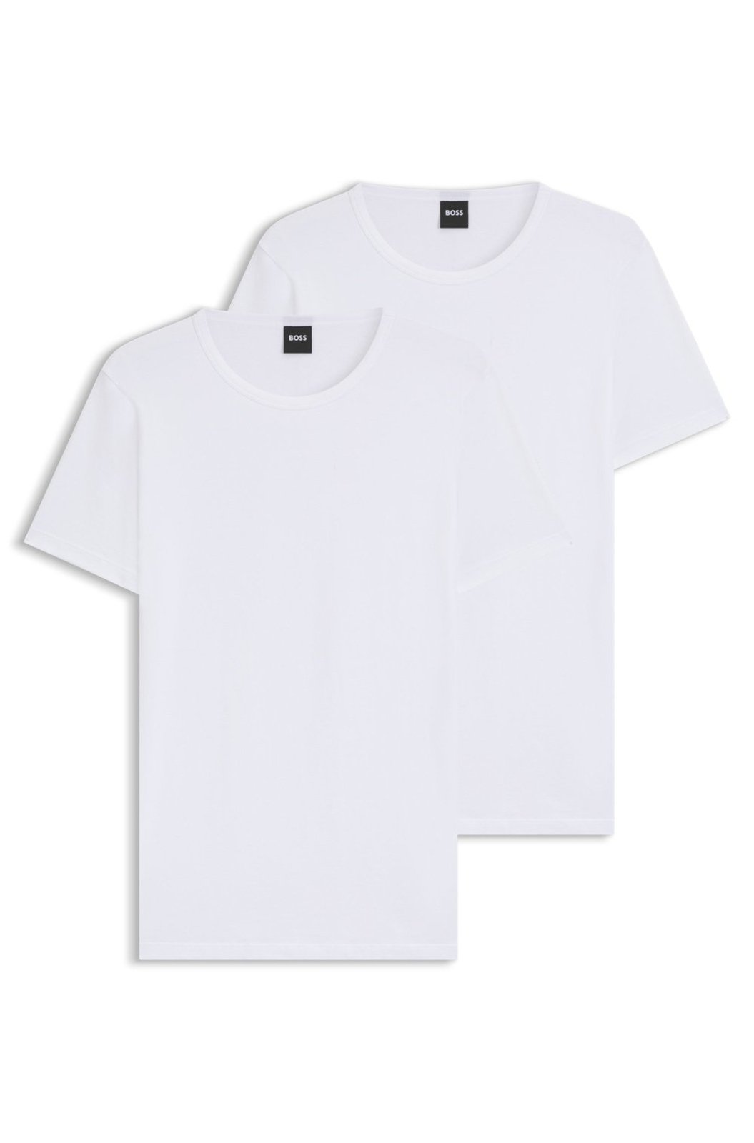 Conjunto De Duas Camisetas Em Algodão Stretch Com Logotipo