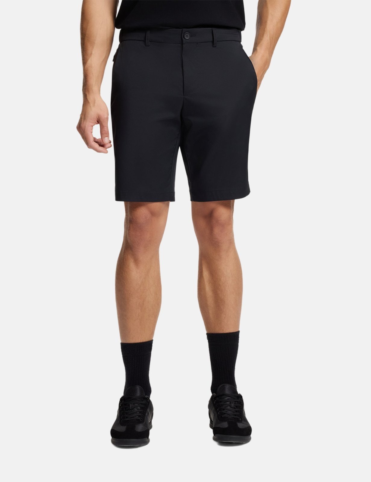 Vista 2 Bermuda Hugo Boss Masculina Regular Fit S_Phoenix Pro Preta preto Hugo Boss preto