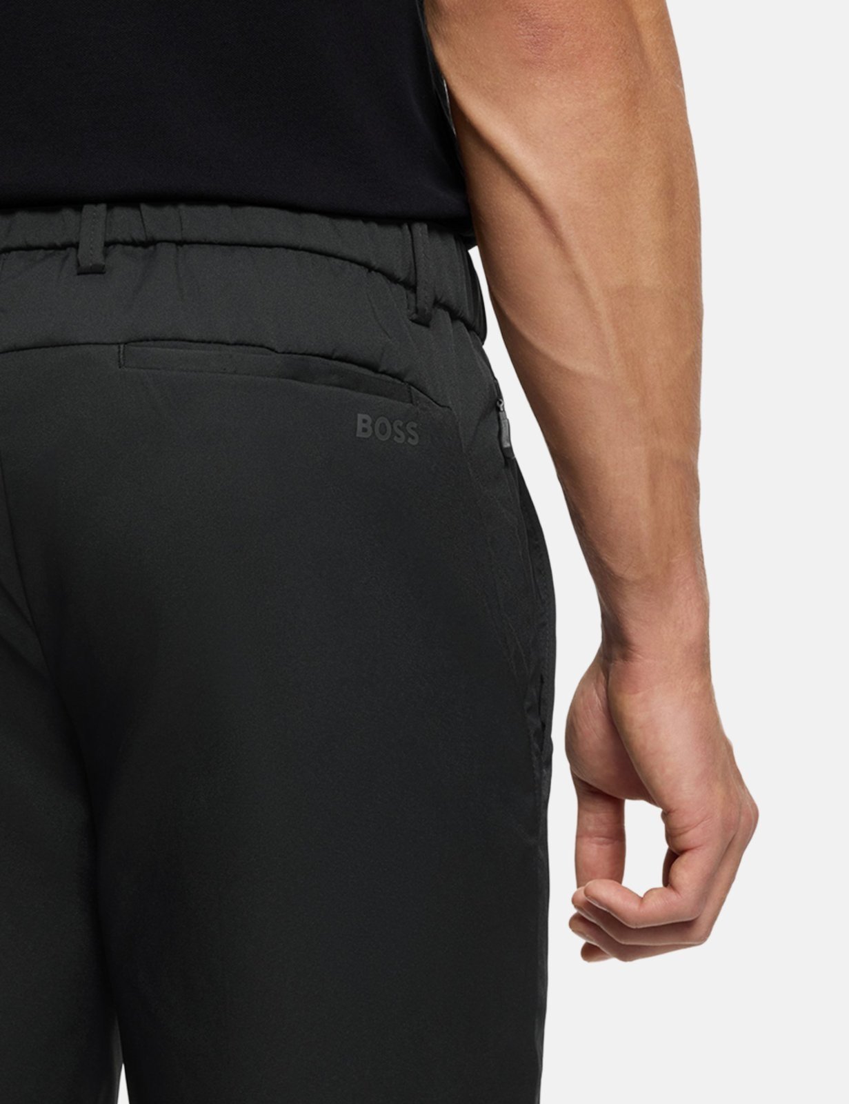 Vista 3 Bermuda Hugo Boss Masculina Regular Fit S_Phoenix Pro Preta preto Hugo Boss preto