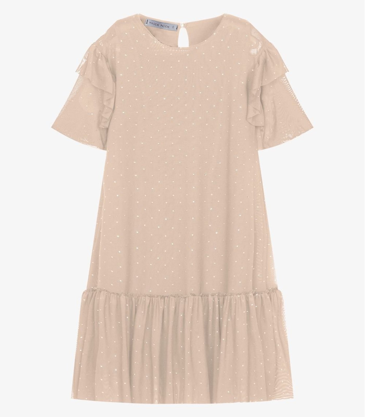 Infantil - Vestido Meia Malha Estampado Trick Nick Rosa