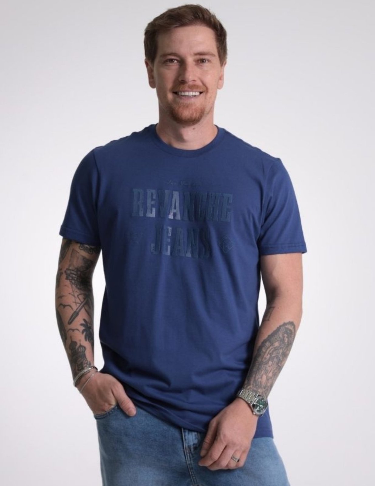 Camiseta Masculina Manga Curta Estampada Revanche - CT.MAS.00203