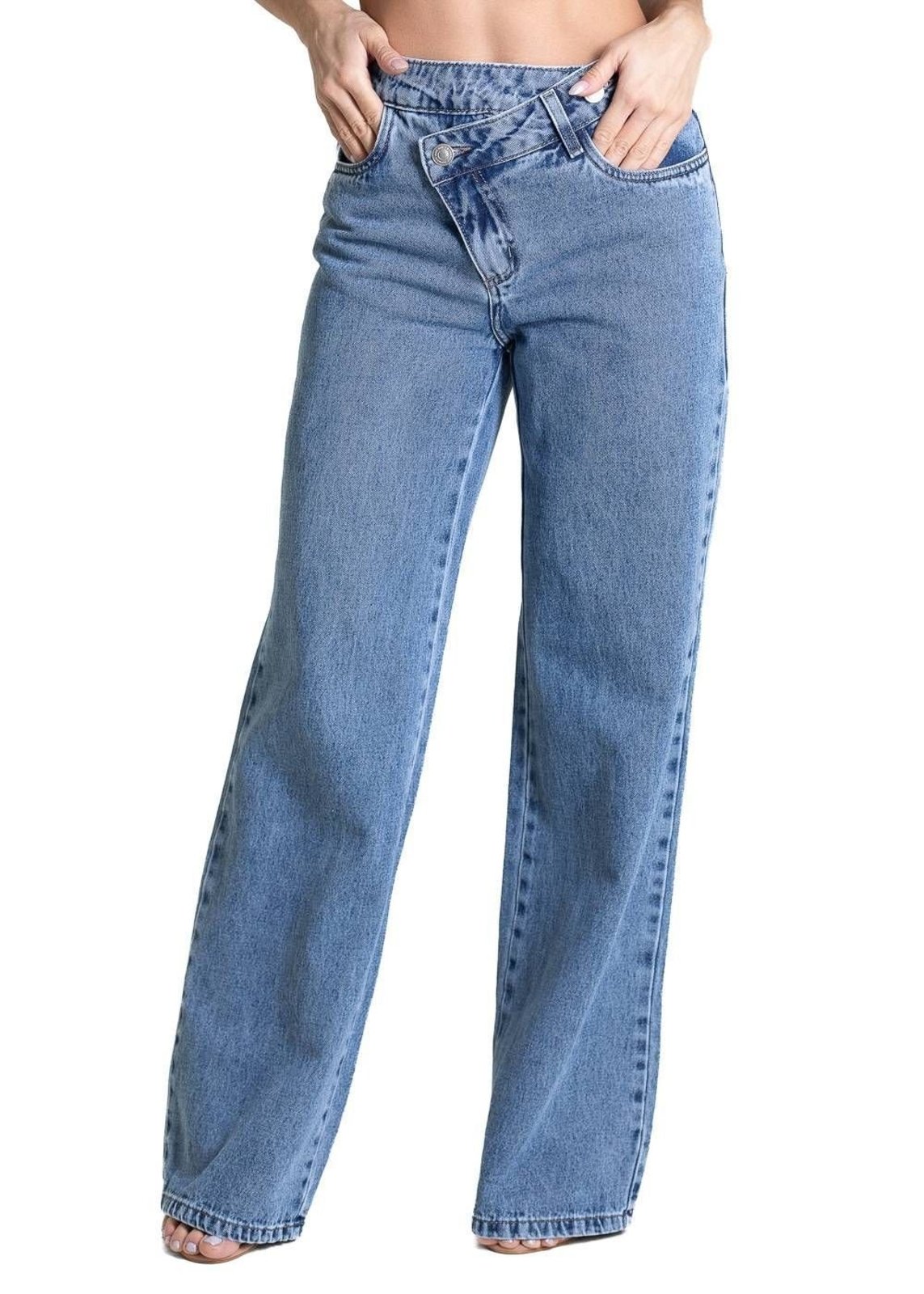 Calça Jeans Sawary Wide Leg - 283690 - Azul - Sawary