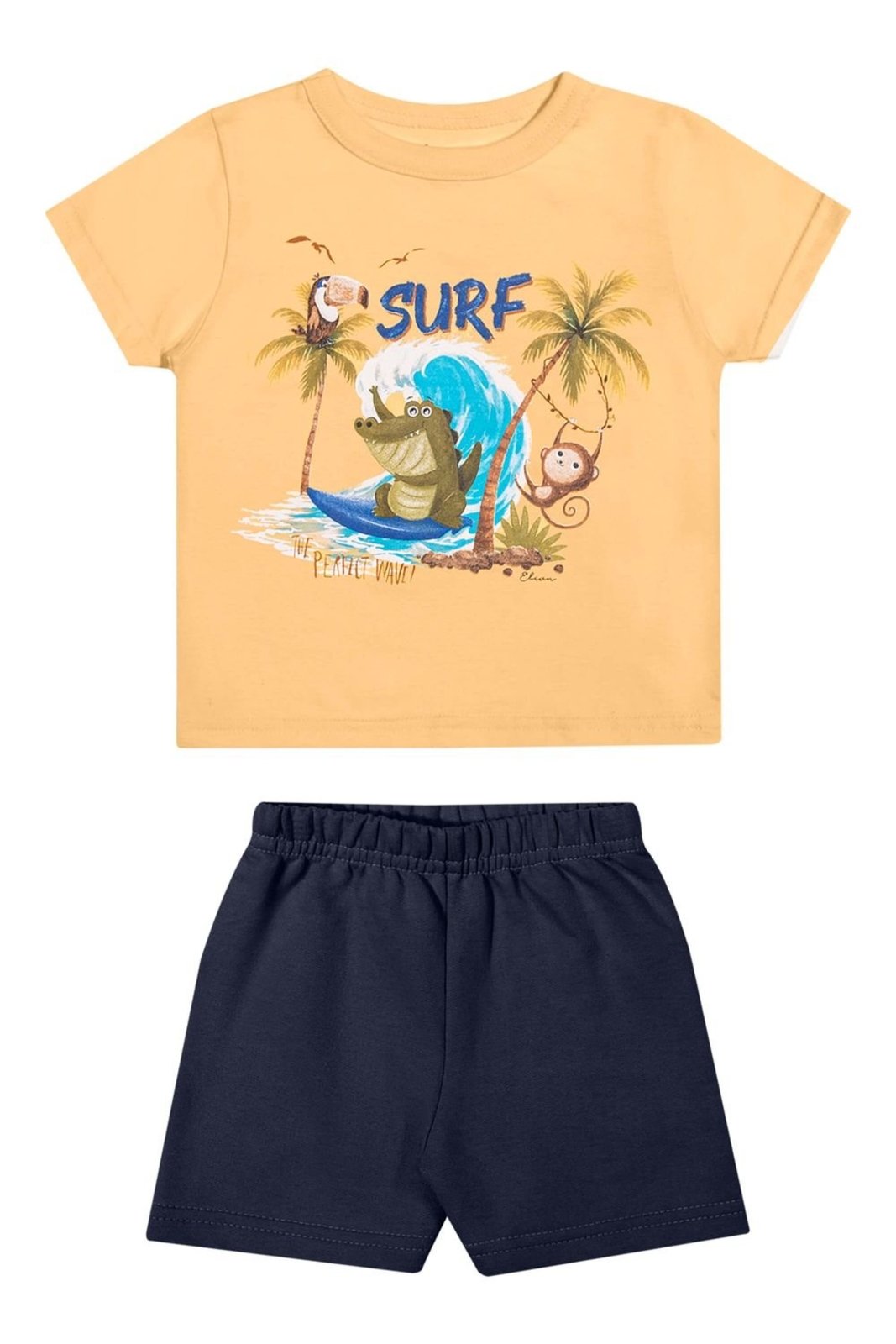 Infantil - Conjunto Menino Meia Malha Elian Amarelo