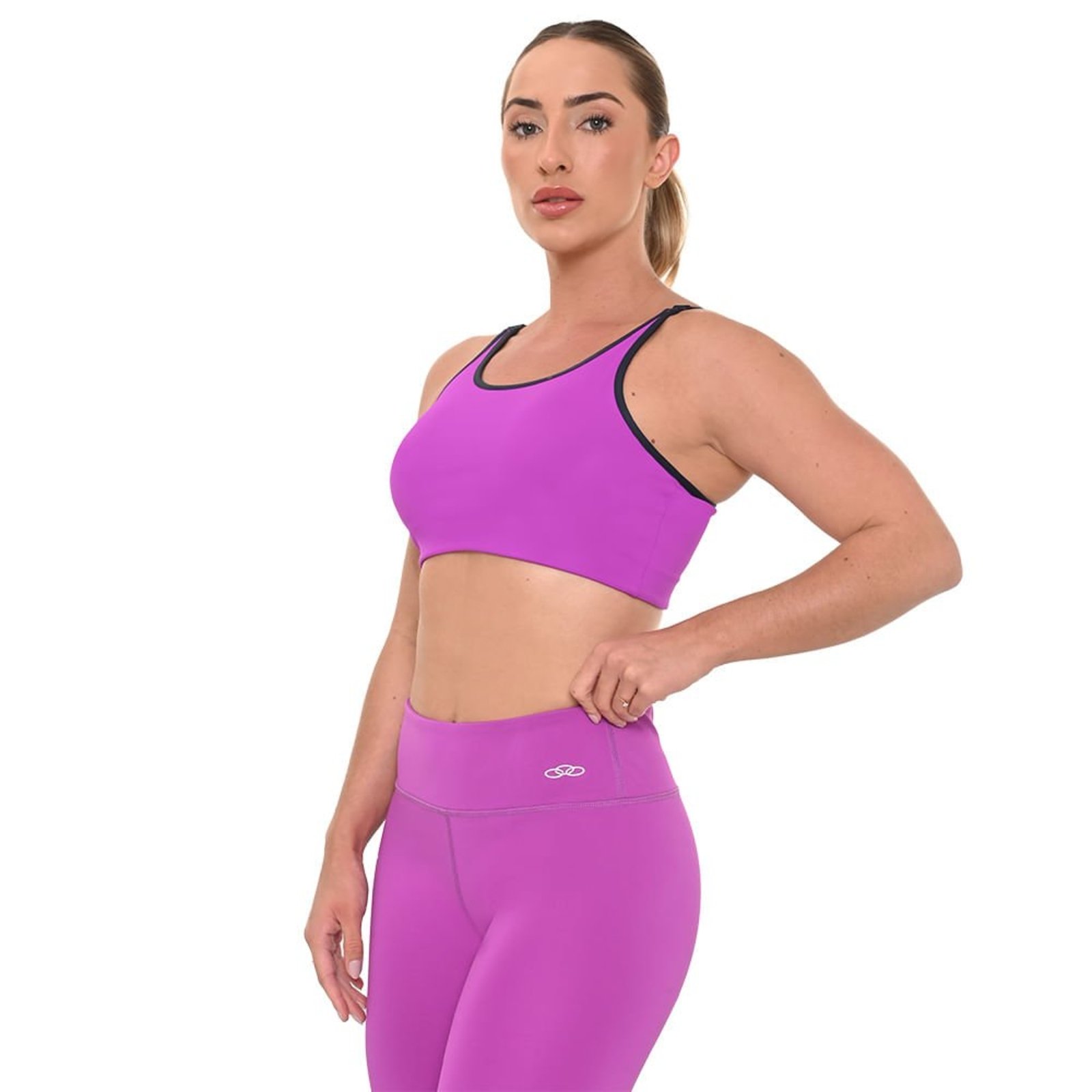 Vista 2 Top Baixo Impacto Olympikus Feminina M preto OLYMPIKUS preto