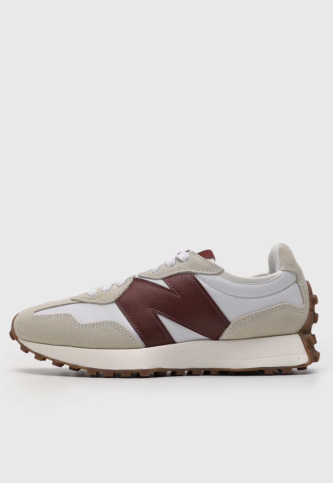 Tênis Feminino New Balance 327V1 Branco e vinho