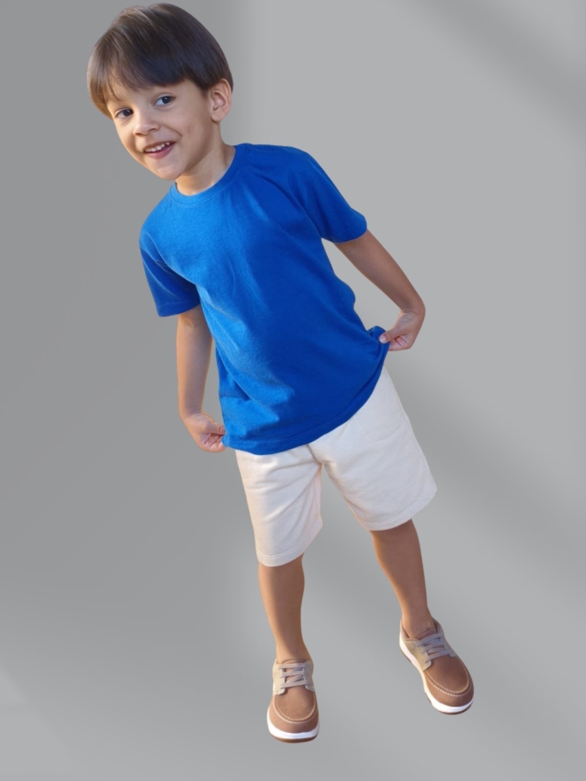 Infantil - Camiseta Manga Curta Urbania Algodão Azul Royal