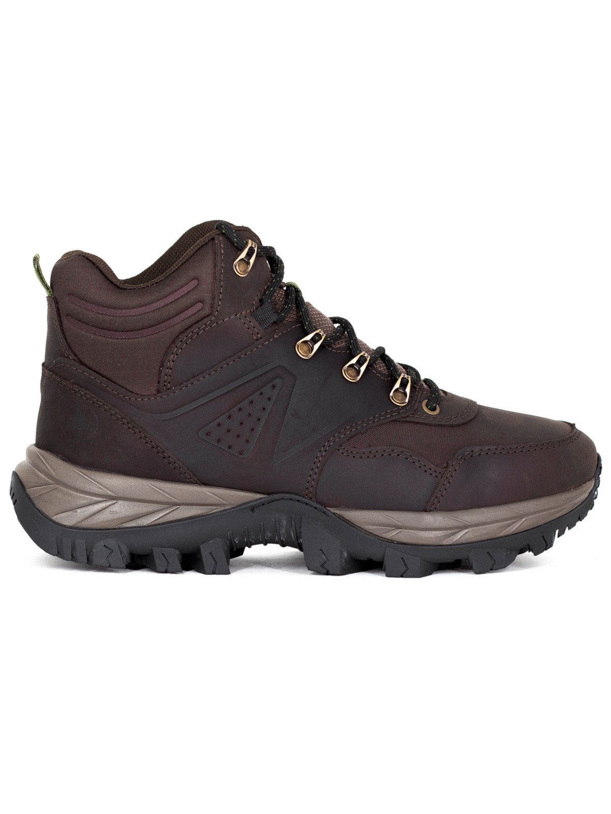 Bota Masculina Macboot Adventure Ember 02 Couro Emborrachado Cano Médio Marrom Café