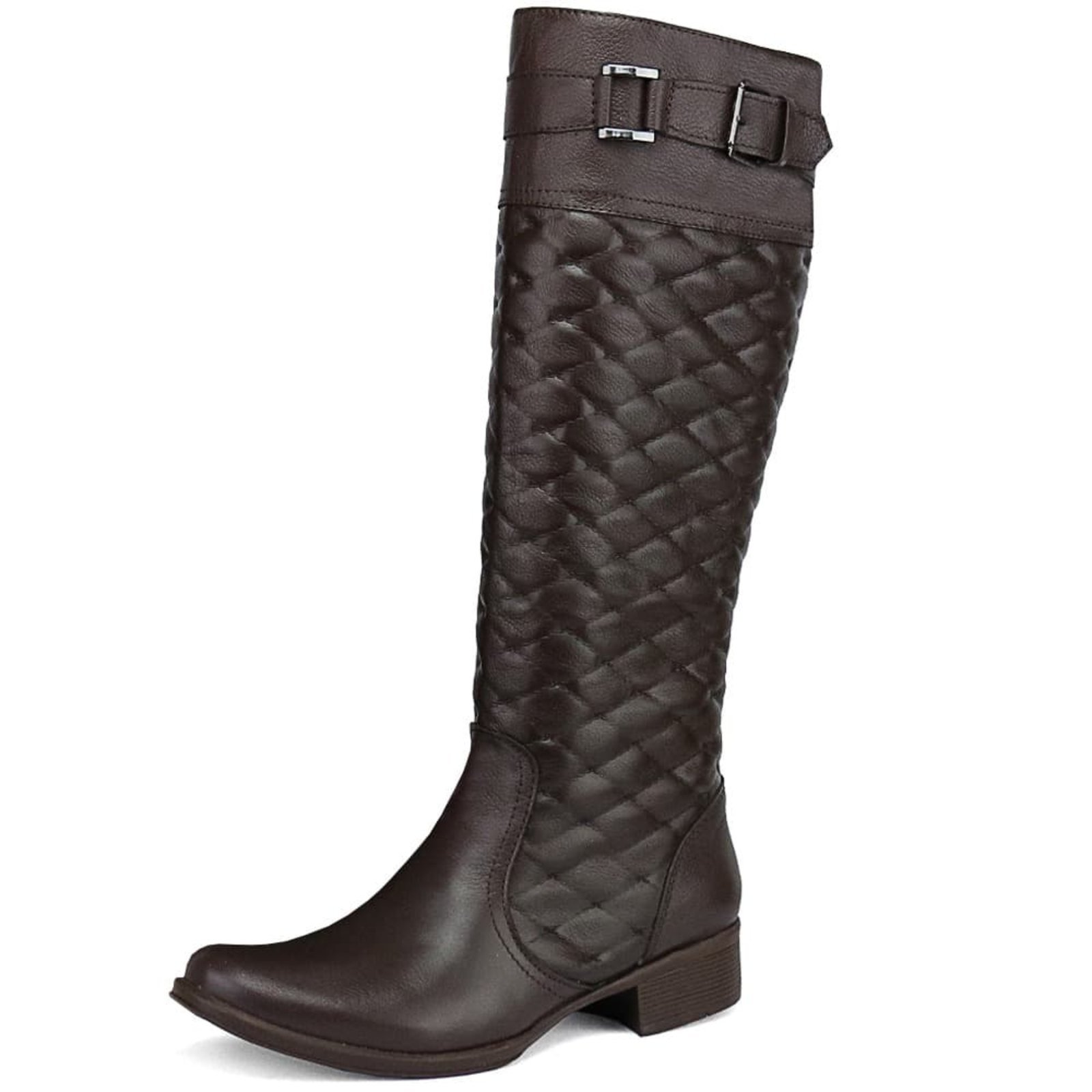 Bota Montaria Feminina Cano Alto Couro Peccato DF Esparta Café