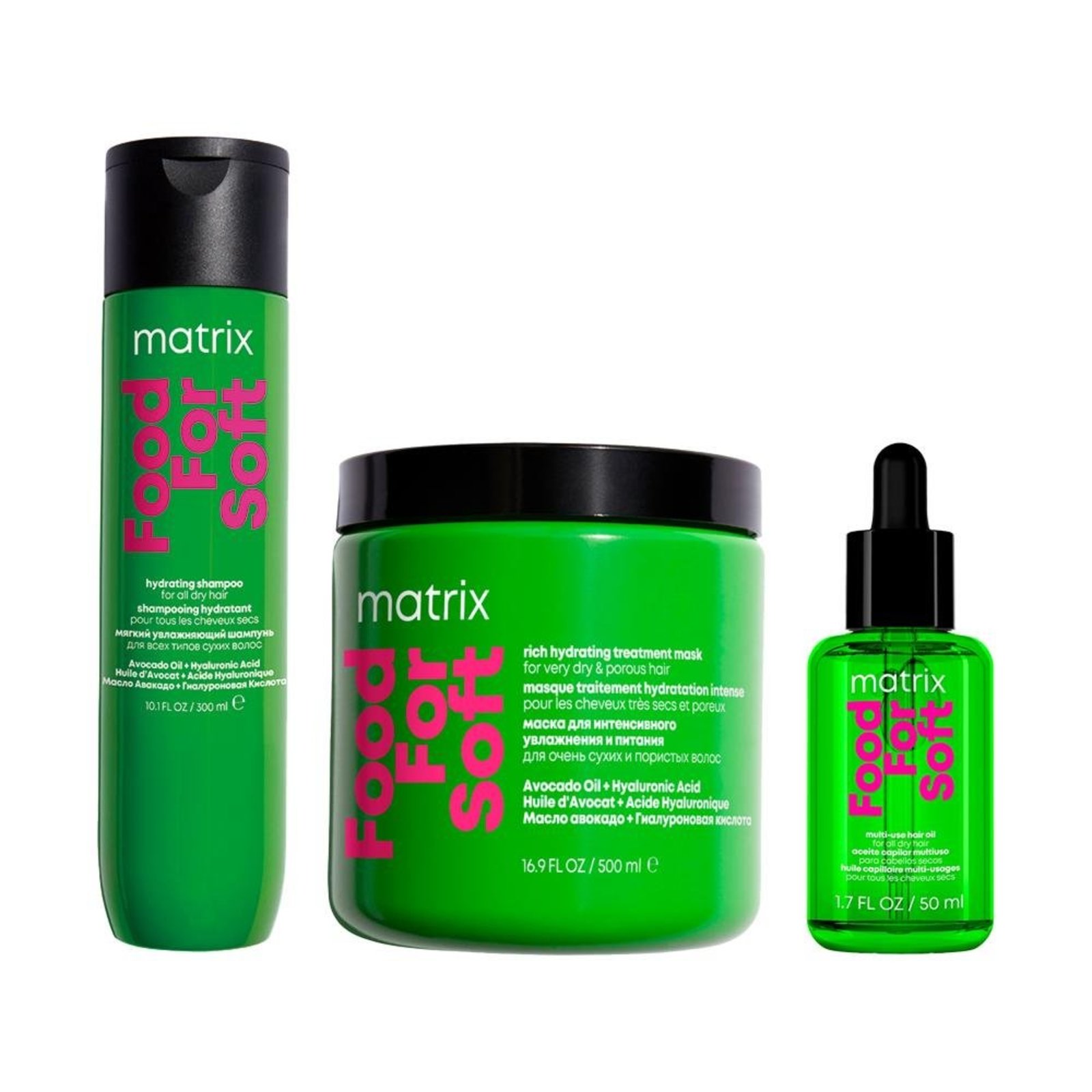 Kit Matrix Food For Soft Shampoo 300ml + 2 Produtos