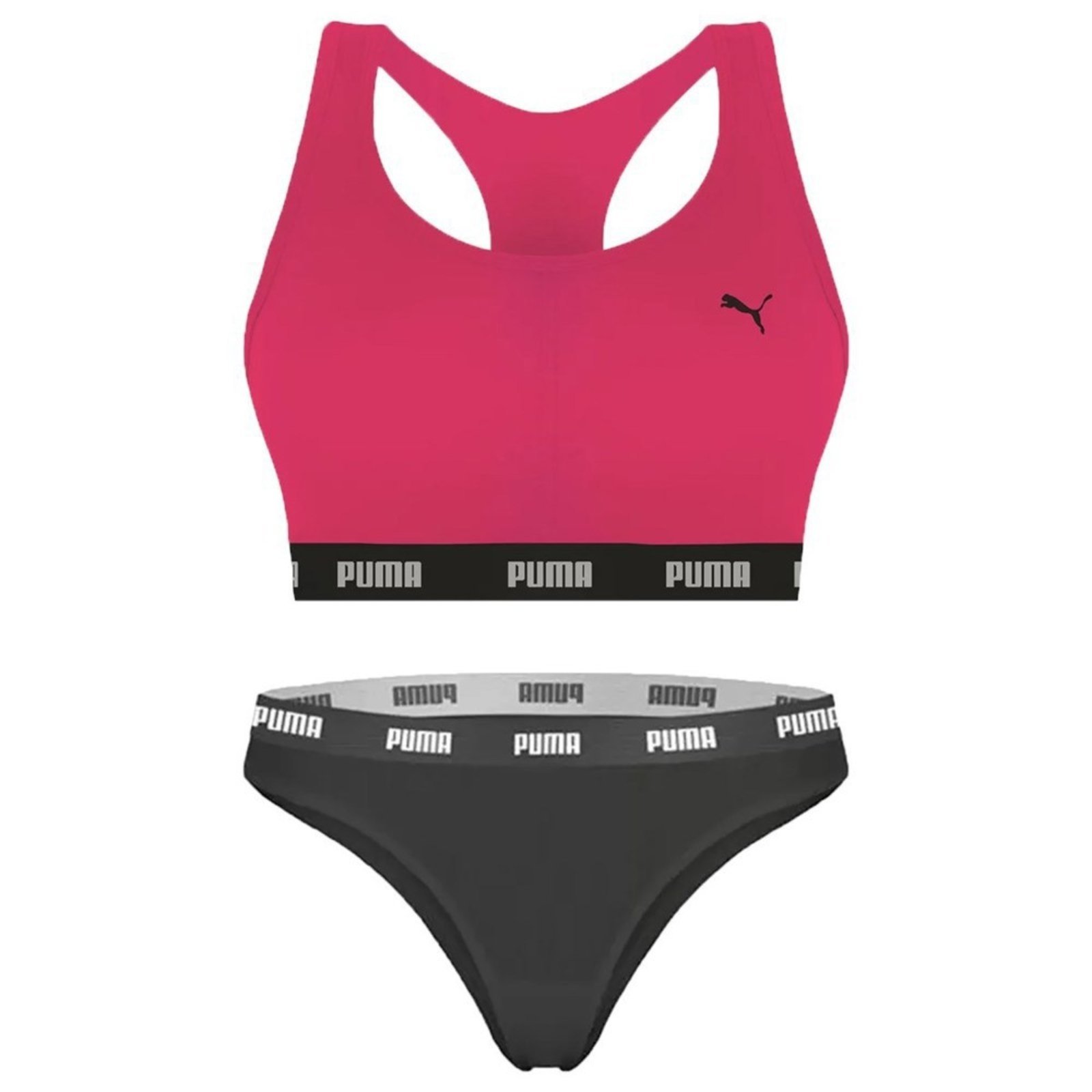 Kit Puma Top Nadador + Calcinha Biquíni Feminino