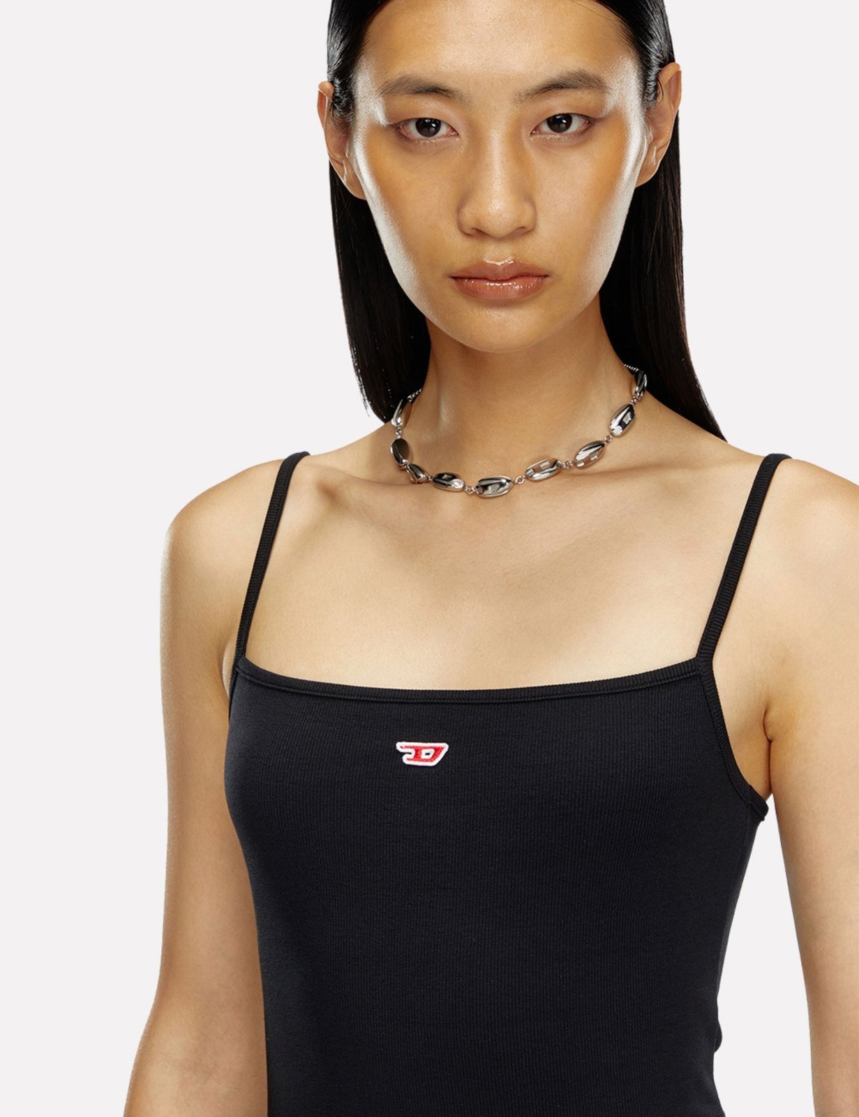 Vista 3 Vestido Diesel Feminino Slim Fit D-Hopy-D preto Diesel preto