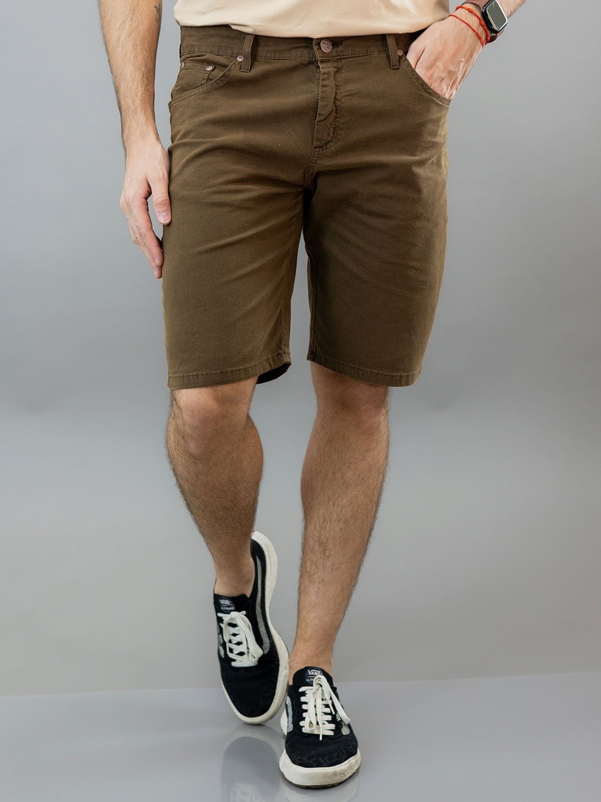 Bermuda Slim Masculina Sarja Tradicional Cores Anticorpus