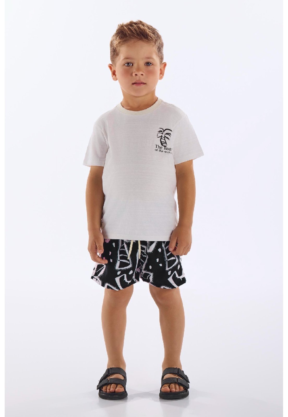 Infantil – Conjunto Camiseta e Short Up Baby Bege