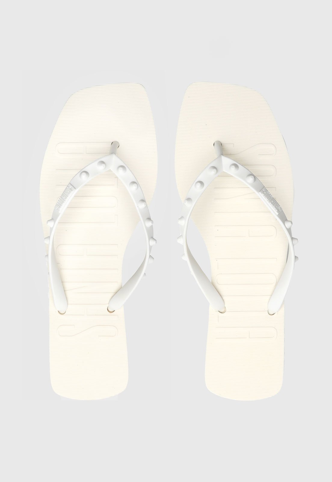 Vista 2 Chinelo Santa Lolla Spikes Branca branco Santa Lolla branco