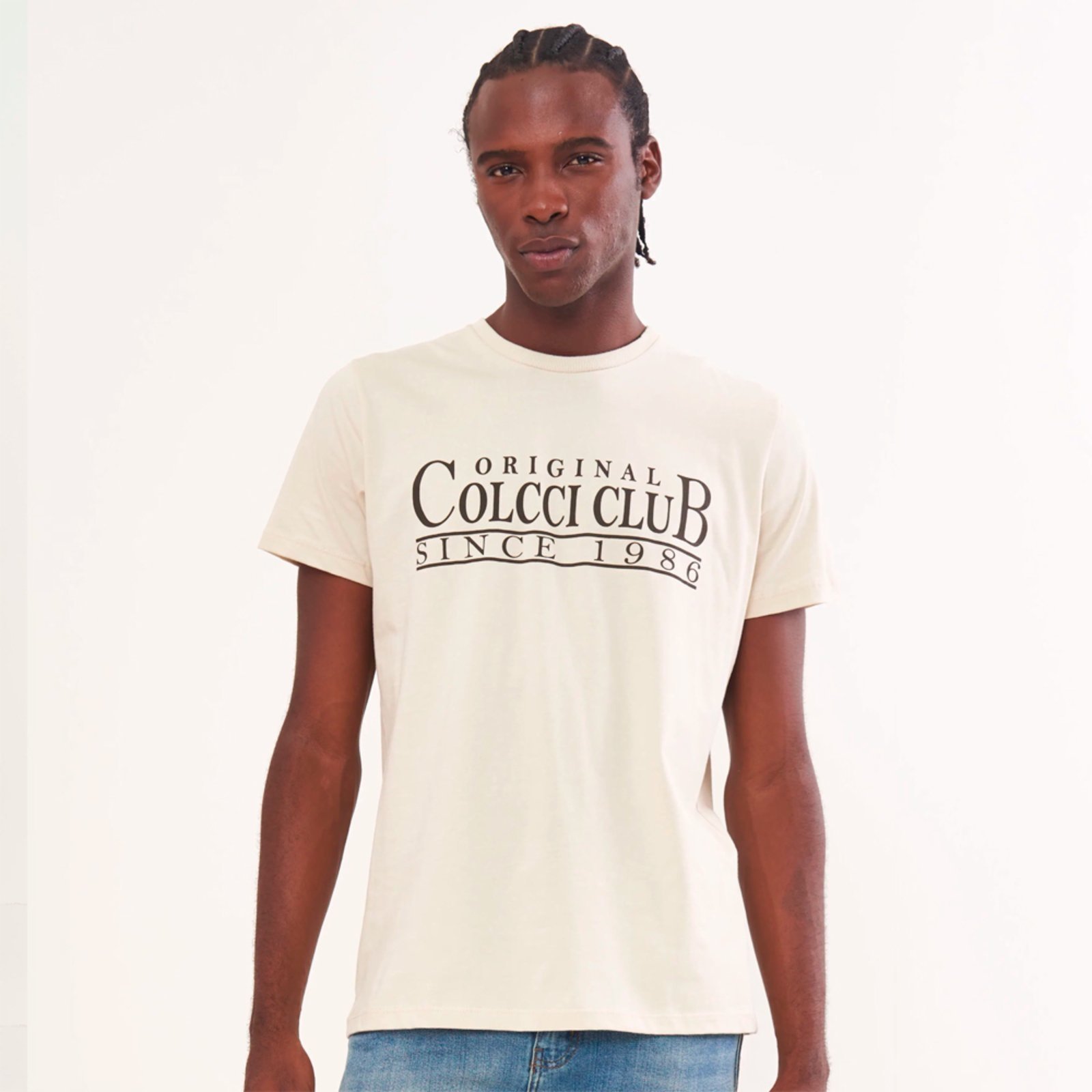 Vista 2 Camiseta Colcci Club Pr26 Taupe Masculino bege Colcci bege