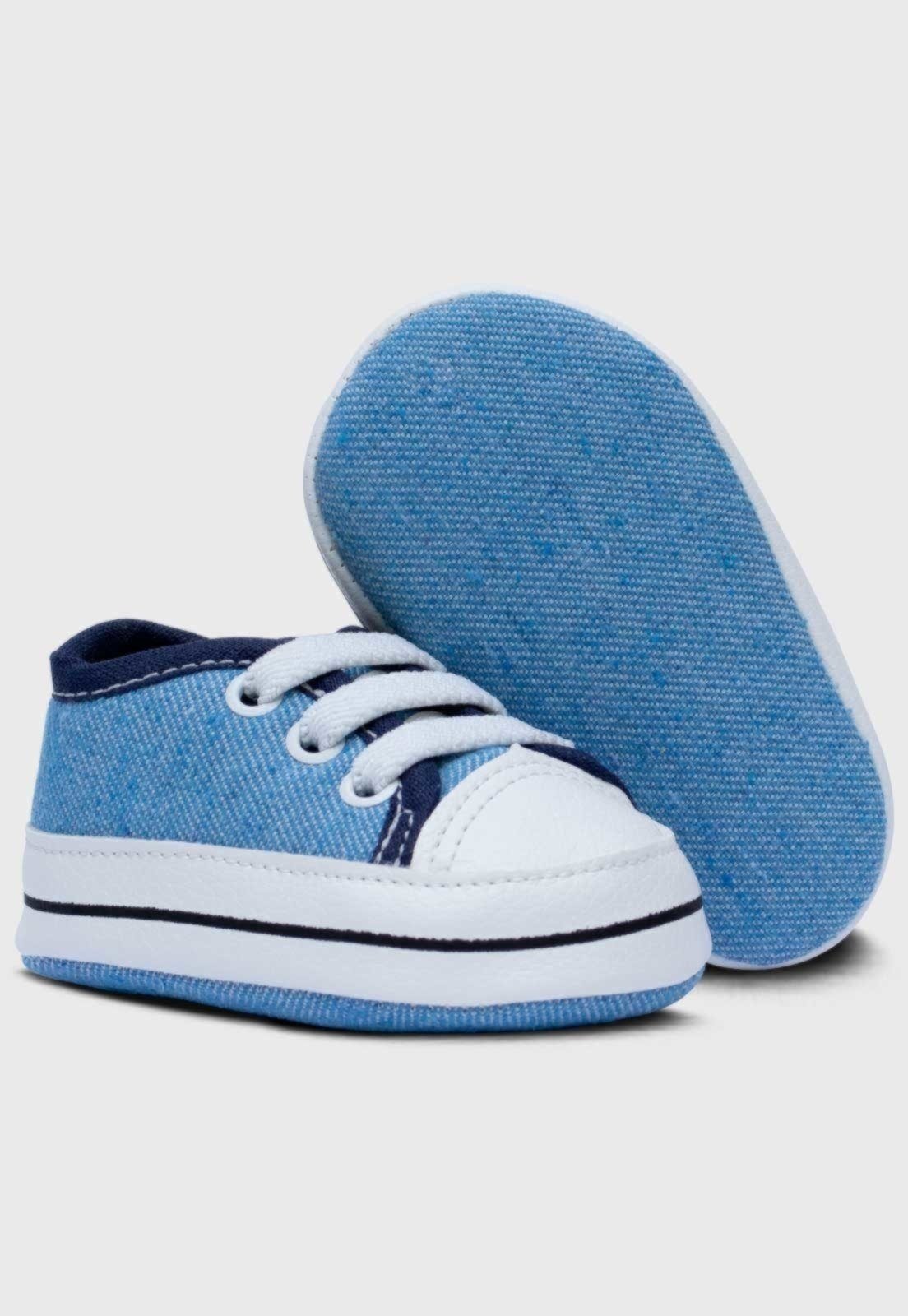 Vista 3 Infantil - Sapatinho de Tênis Pópidi Menino Calce Facil Star Com Marinho jeans jeans