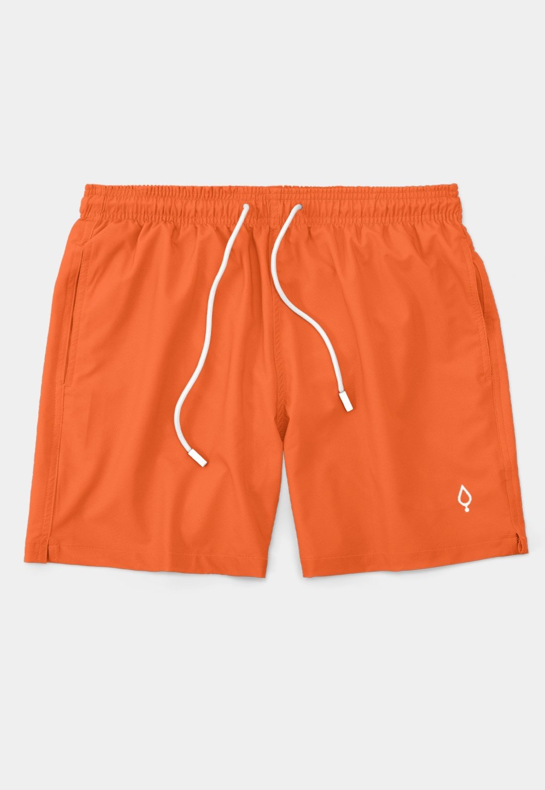 Short Bermuda Praia Tactel Liso Masculino Laranja