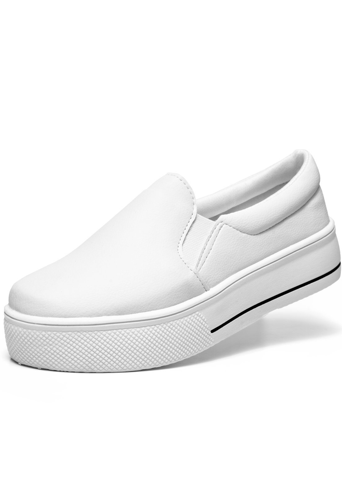 Tênis Lumiss Slip On Iate Sintético Branco