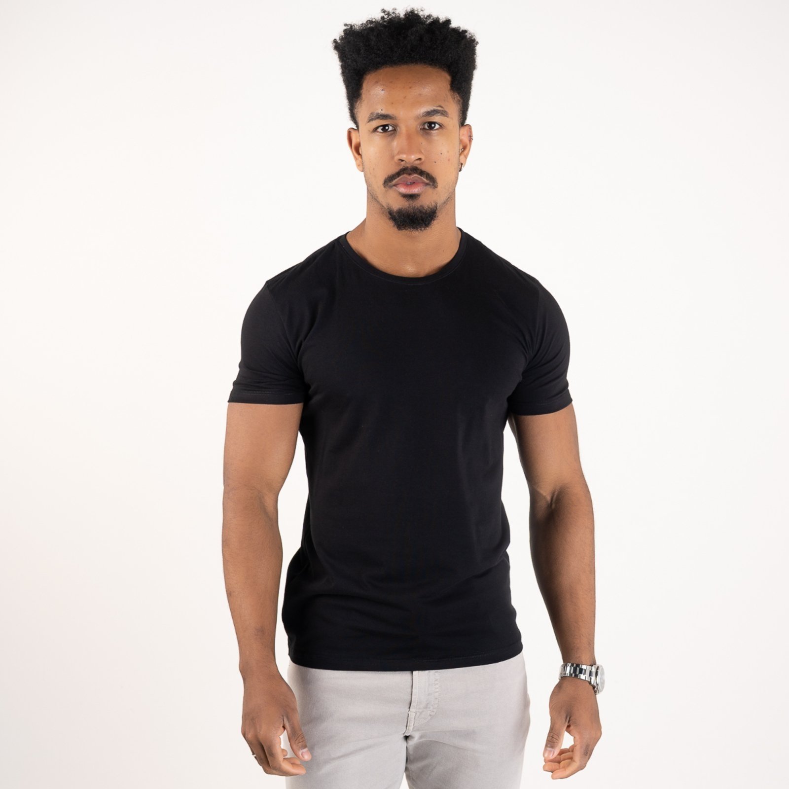 Camiseta Básica Masculina Versatiold Algodão Egípcio – Preto