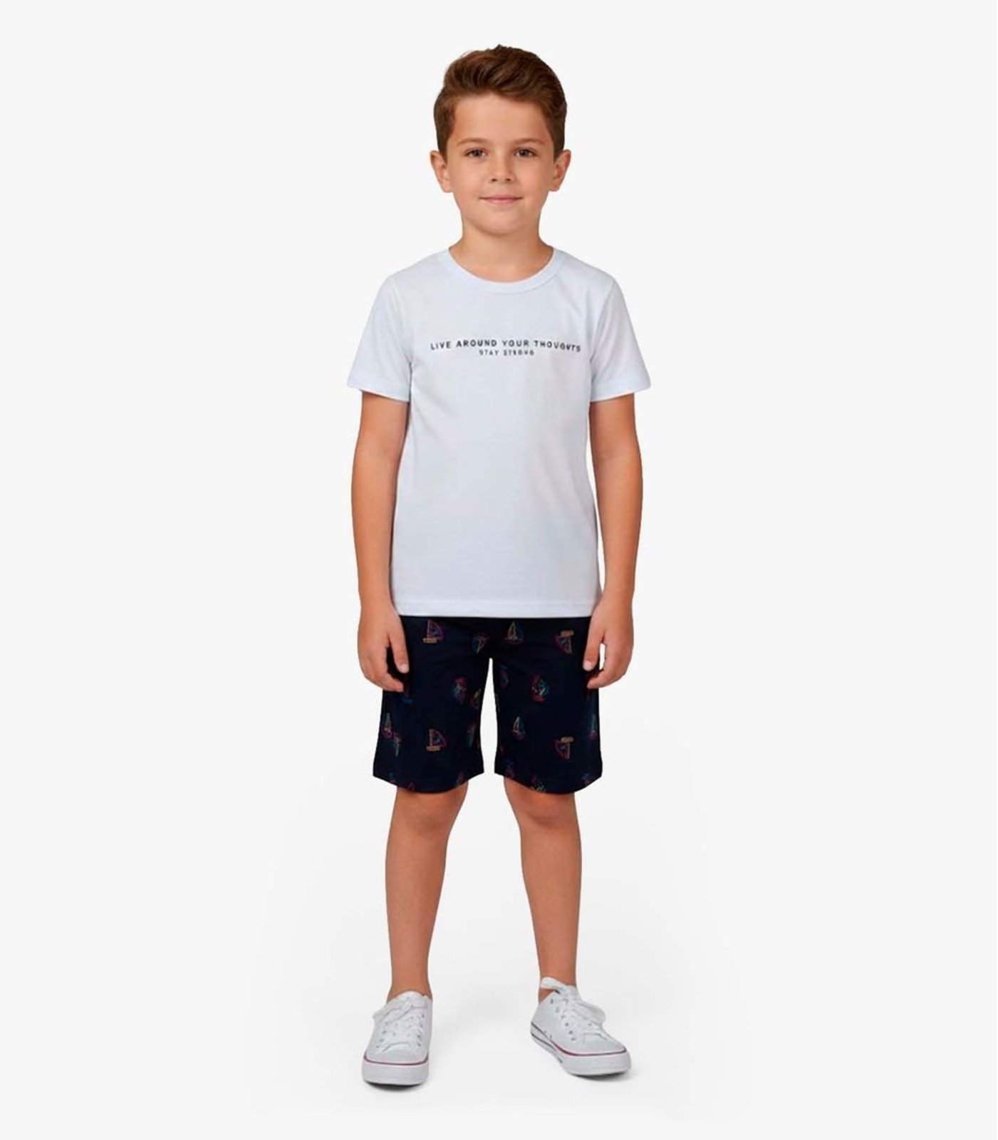 Infantil - Conjunto Camiseta e Bermuda Select Azul