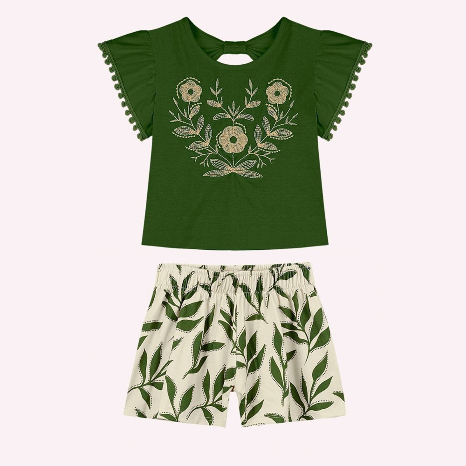 Infantil - Conjunto Menina Bordado Nanai