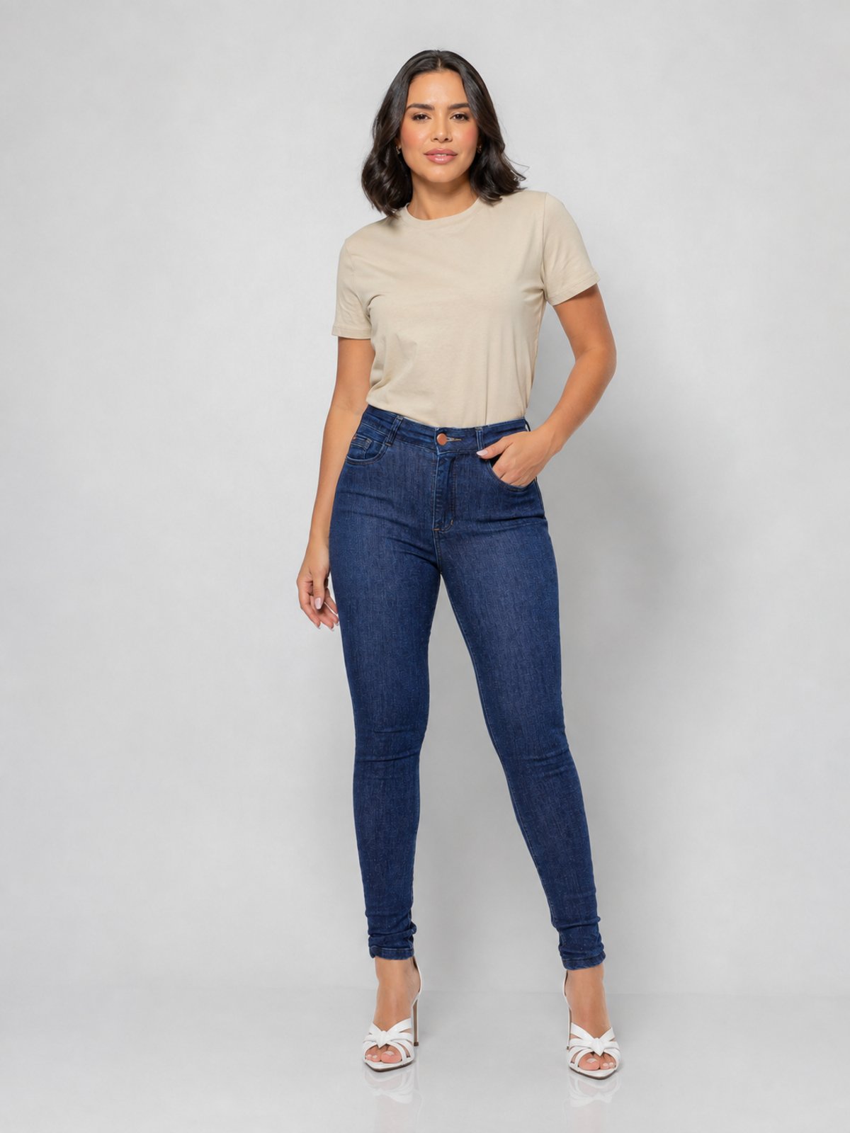 Calça Jeans Feminina Skinny Cintura Alta Crocker - 50799