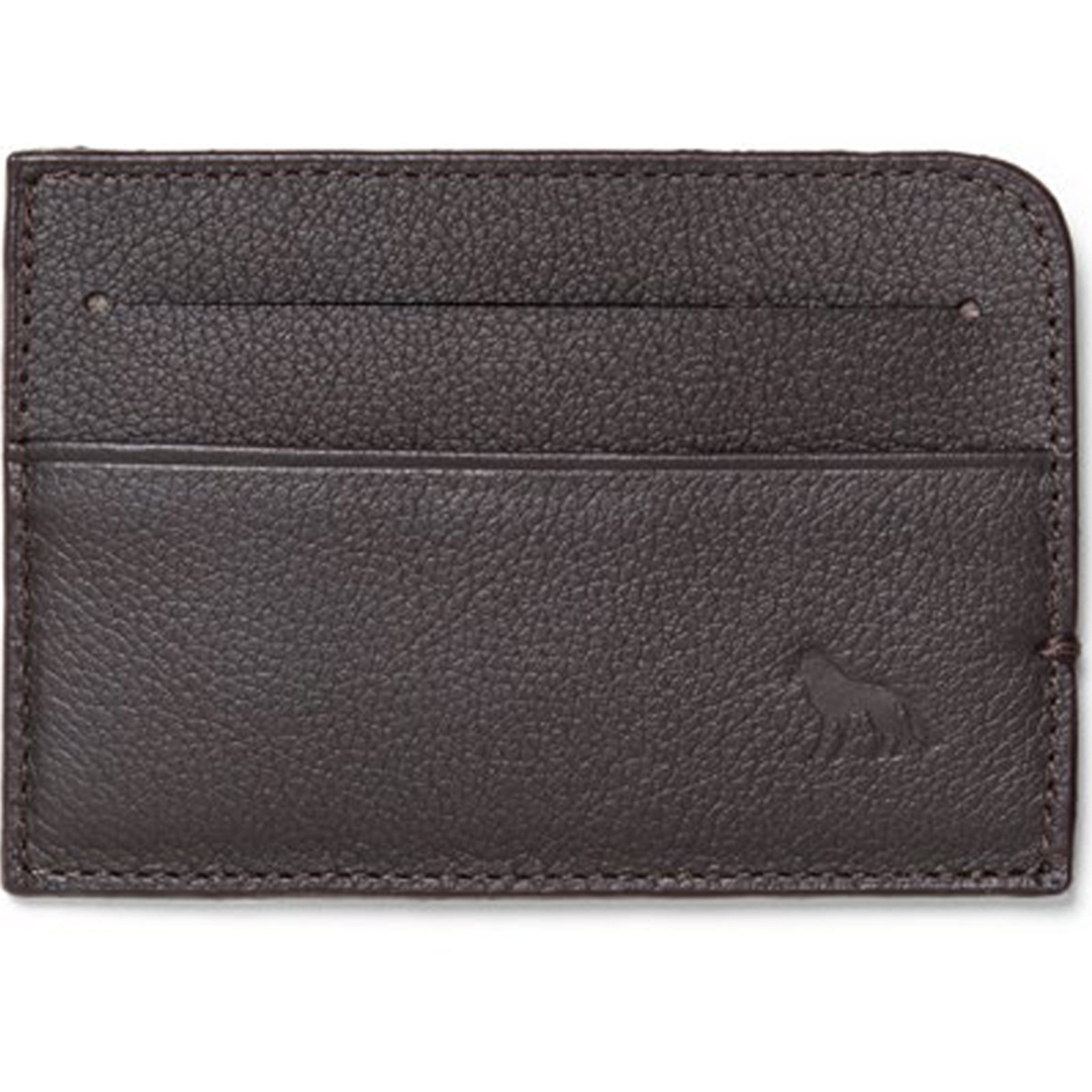 Vista 2 Carteira Couro Acostamento Card Pr25 Café Masculino marrom Acostamento marrom