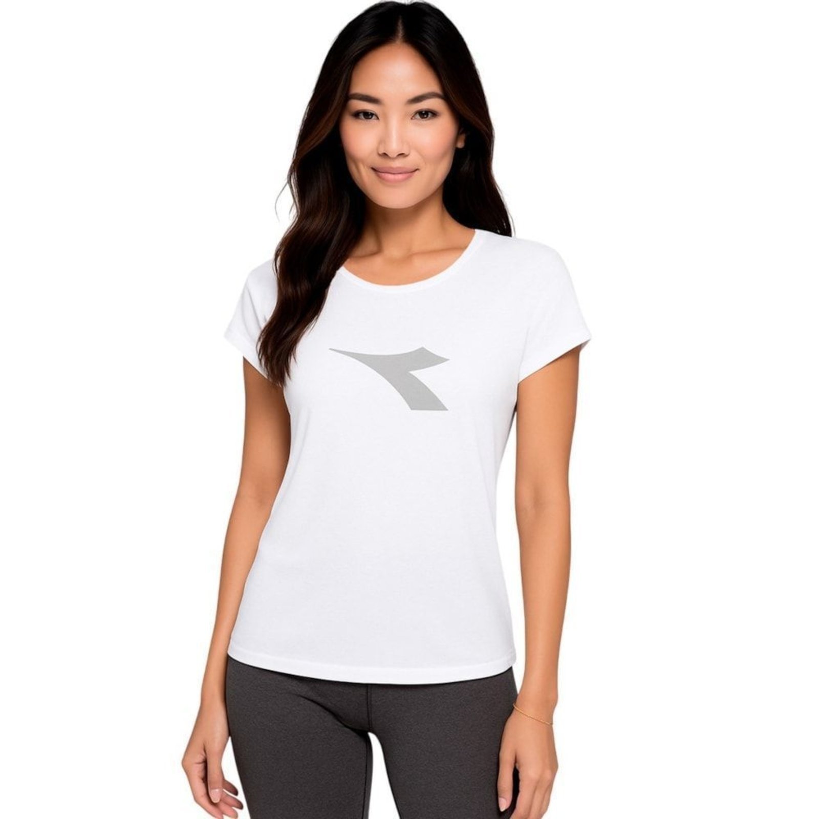 Vista 2 Camiseta Diadora Big Logo Feminina verde Diadora verde