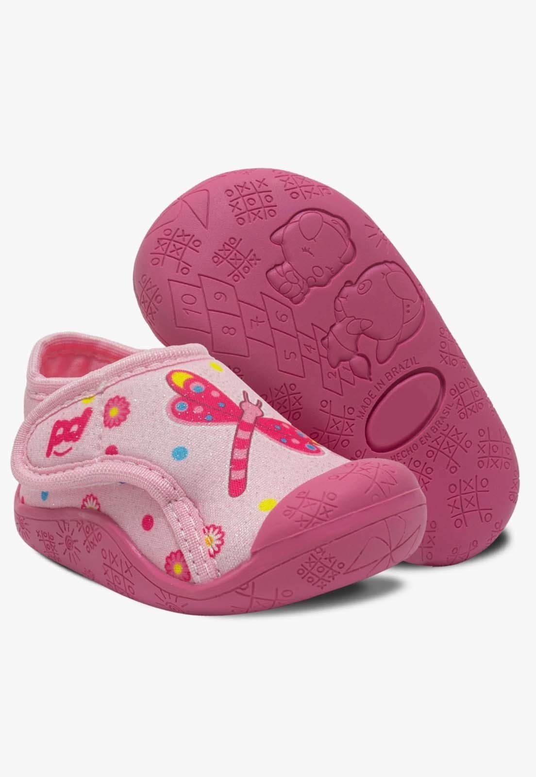 Vista 3 Infantil - Tenis Meia Menina Popidi Calce Facil Recem Nascido Libelula Rosa pink/rosa rosa Pópidí pink/rosa rosa