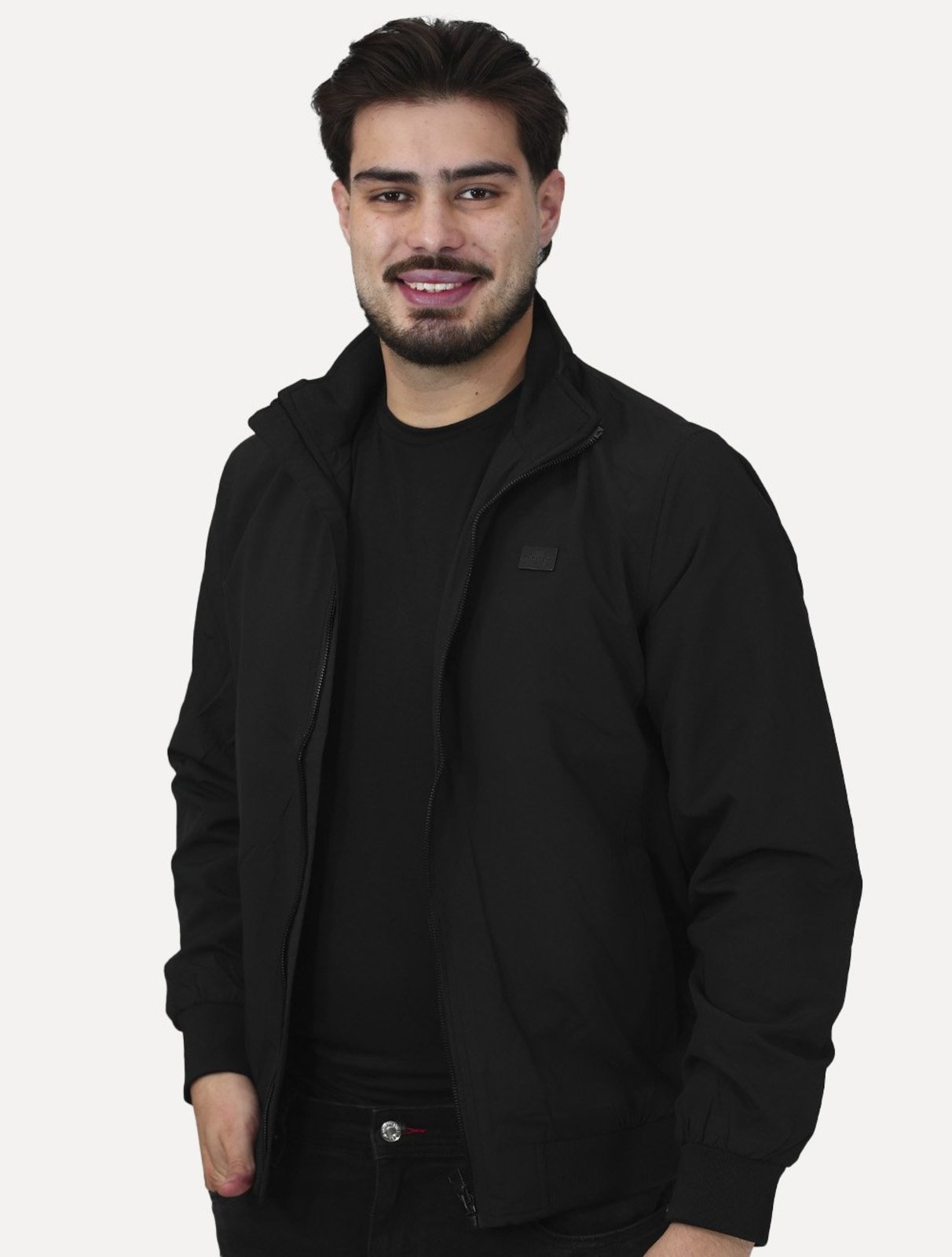 Jaqueta King & Joe Masculina Nylon Premium Golf Preta