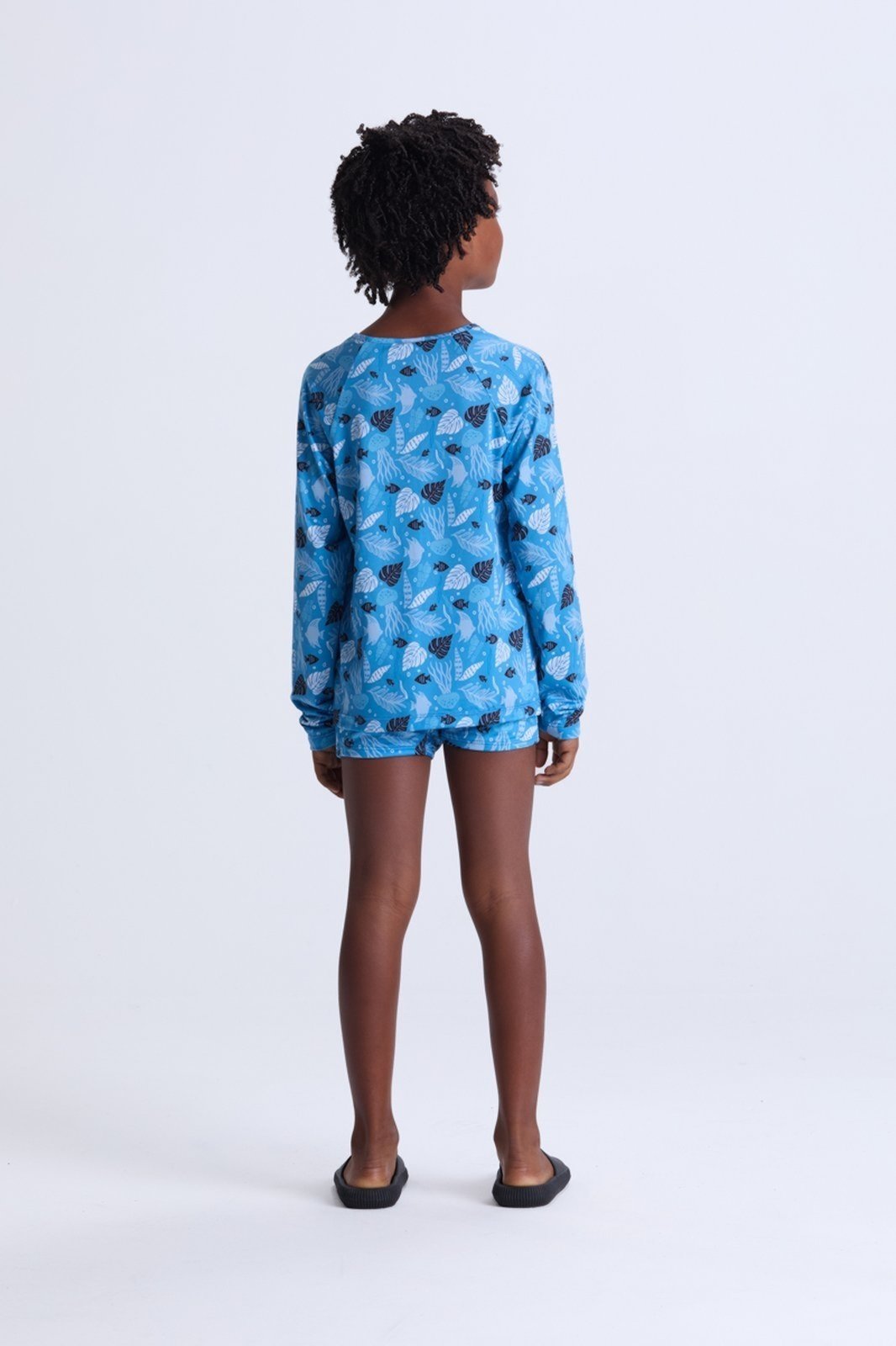 Vista 3 Infantil - Conjunto Moda Praia Masculino Tropical VIDA COSTEIRA azul VIDA COSTEIRA azul