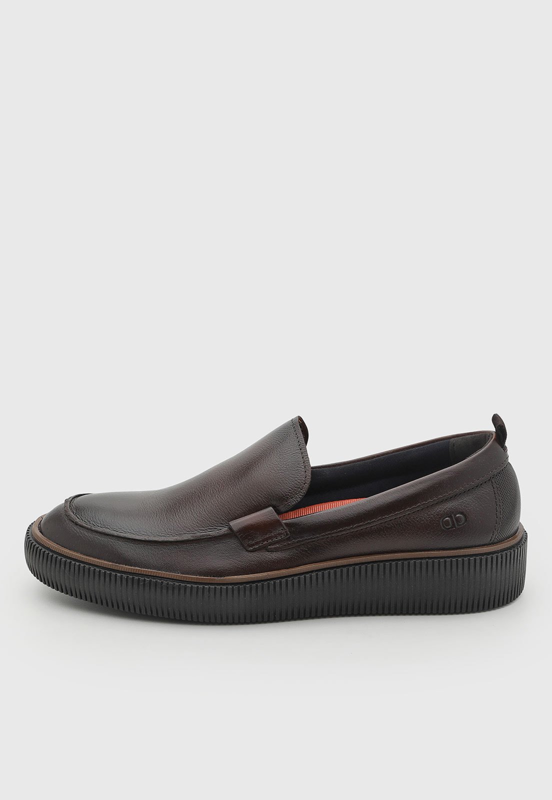 Sapato Casual Masculino Democrata Marino Couro Marrom