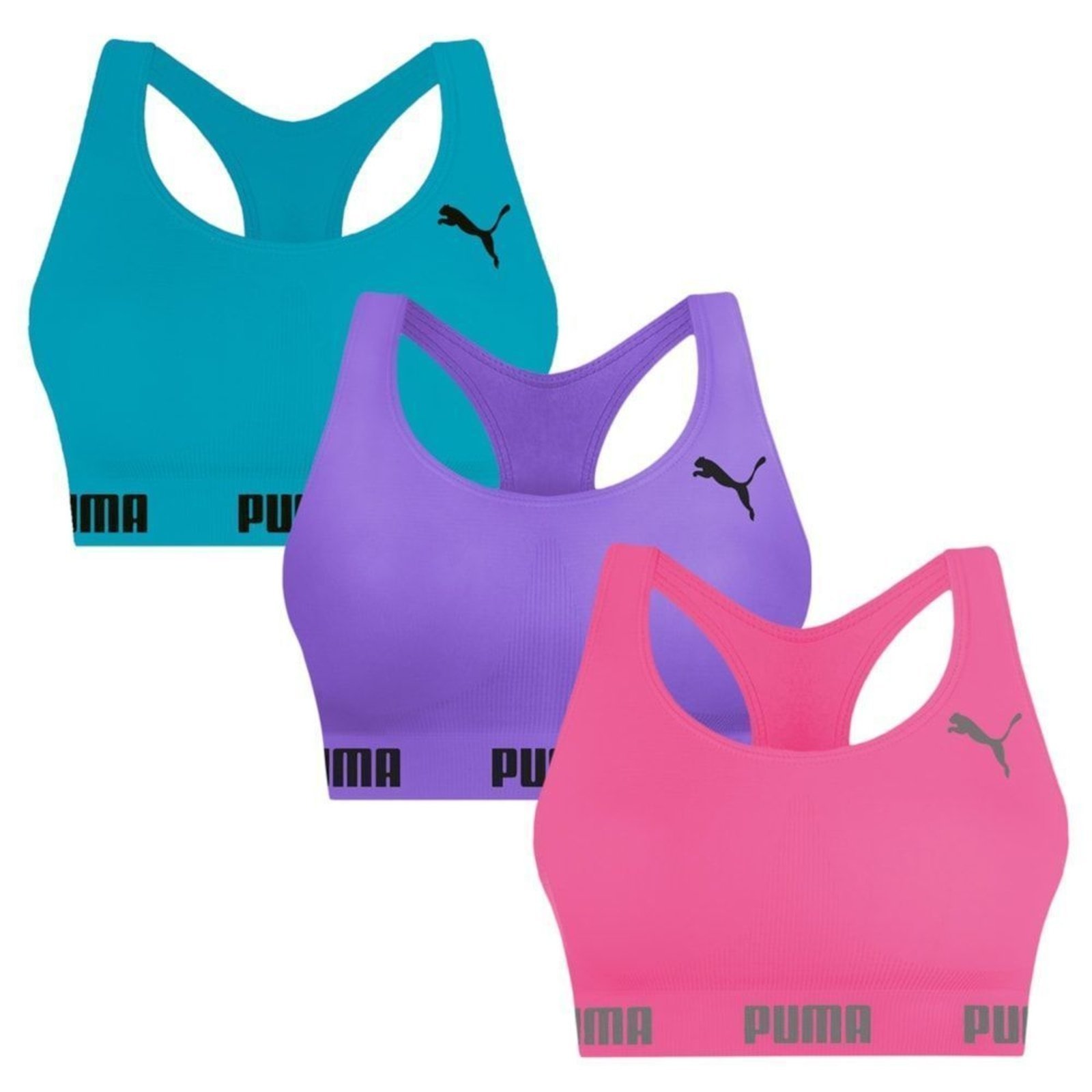 Kit 3 Tops Puma Nadador Sem Costura Feminino – Rosa – puma