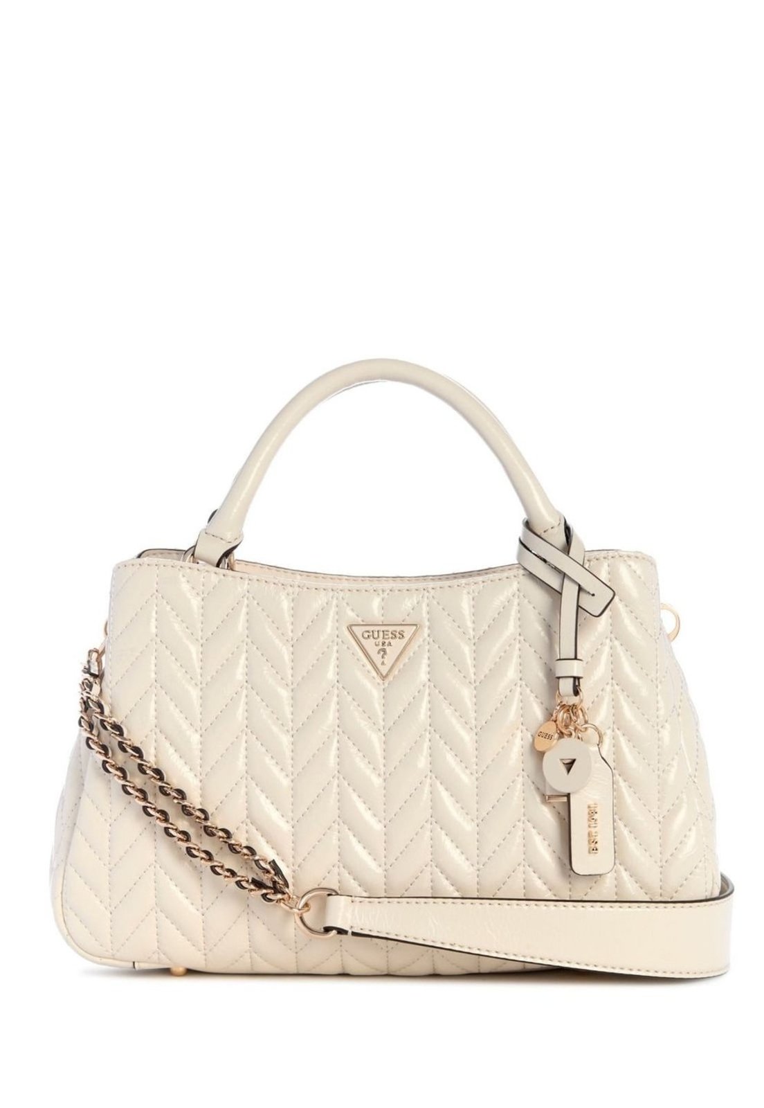Bolsa Cheryl Compartimentos Guess Satchel Cinza