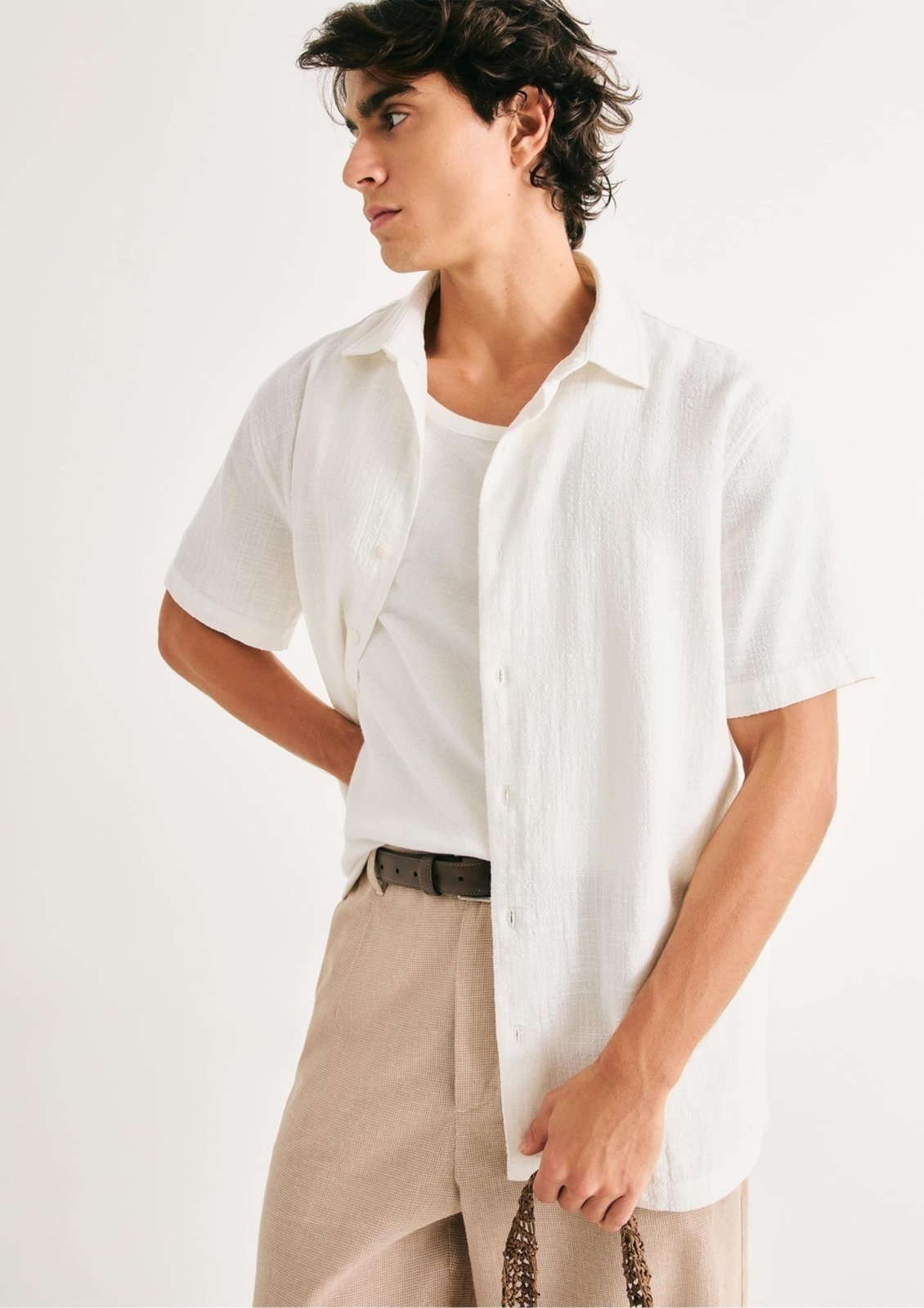 Camisa Masculina Manga Curta Em Algodão Hering