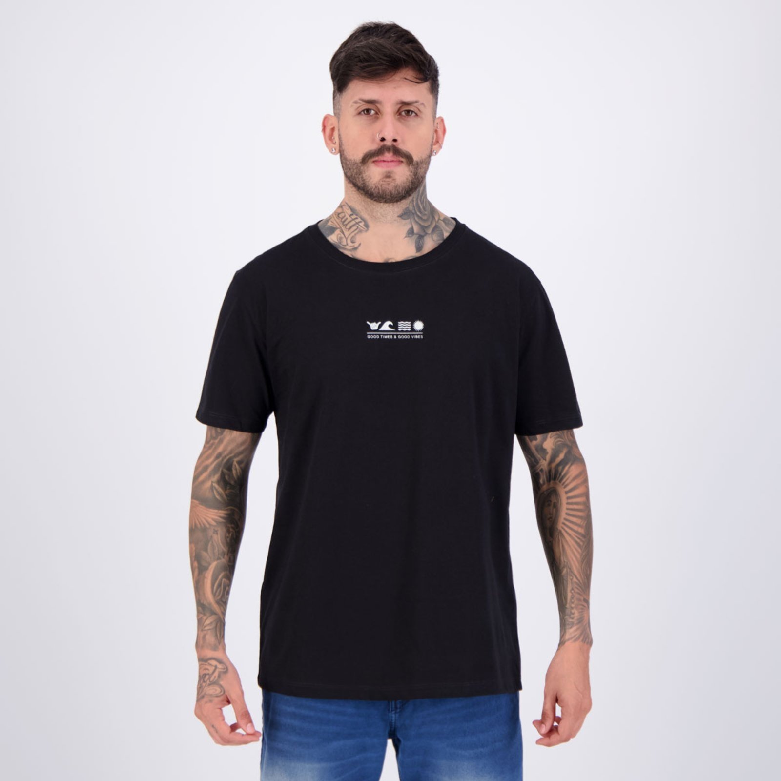 Camisa Hang Loose Flat Preta