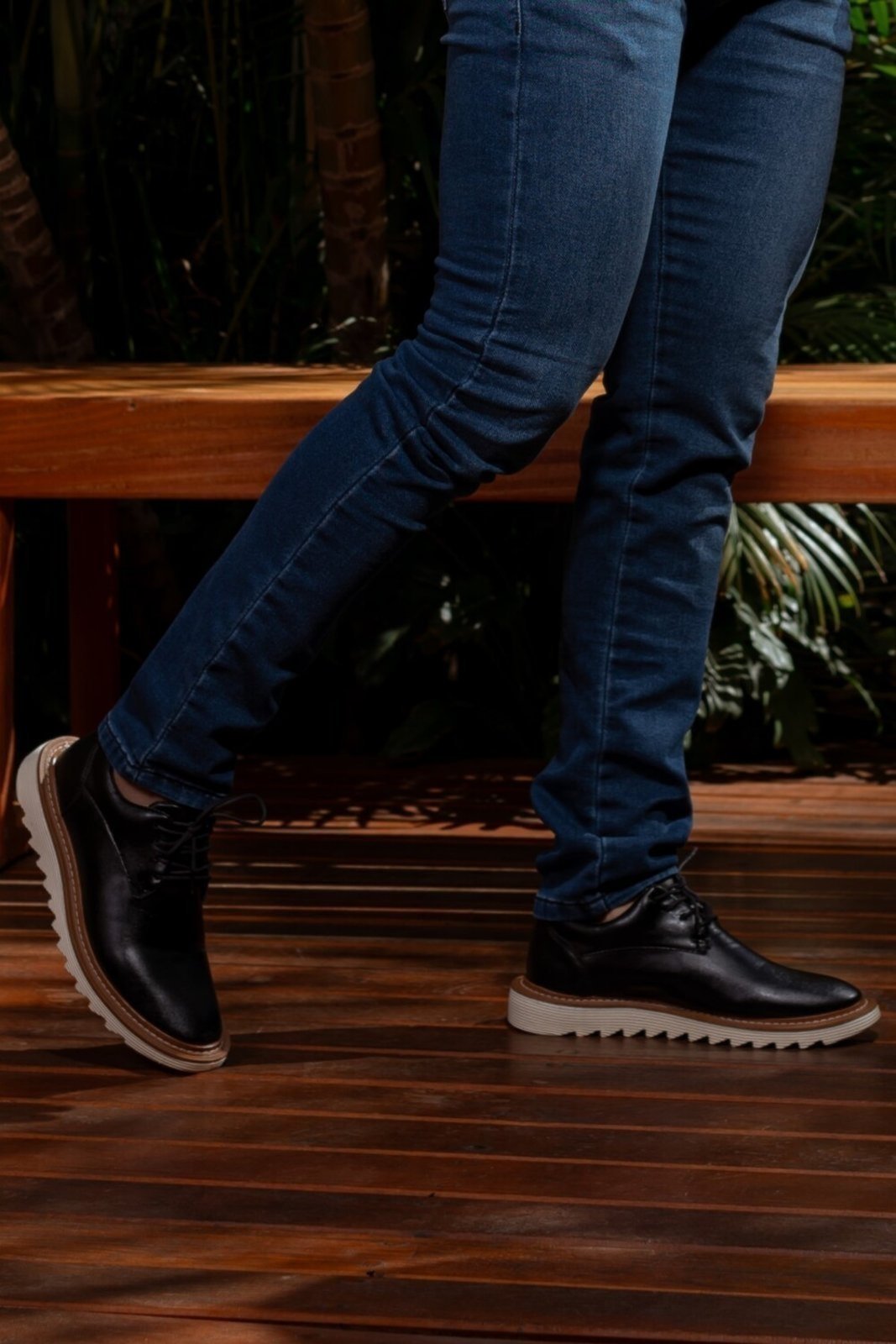 Thezb Sapato Social Oxford LucaTratorado Confortável Masculino Social Brogue Preto