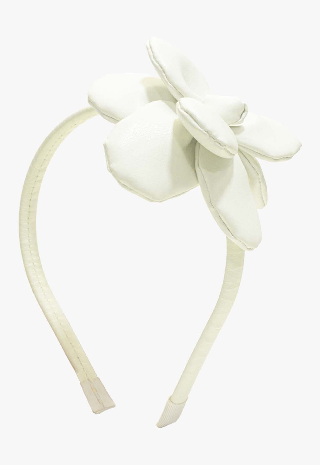 Infantil – Tiara Arquinho Pópidi Petala Flores Branco