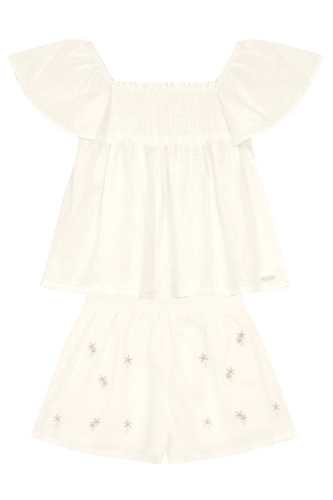 Infantil - Conjunto menina bordado floral Mundi