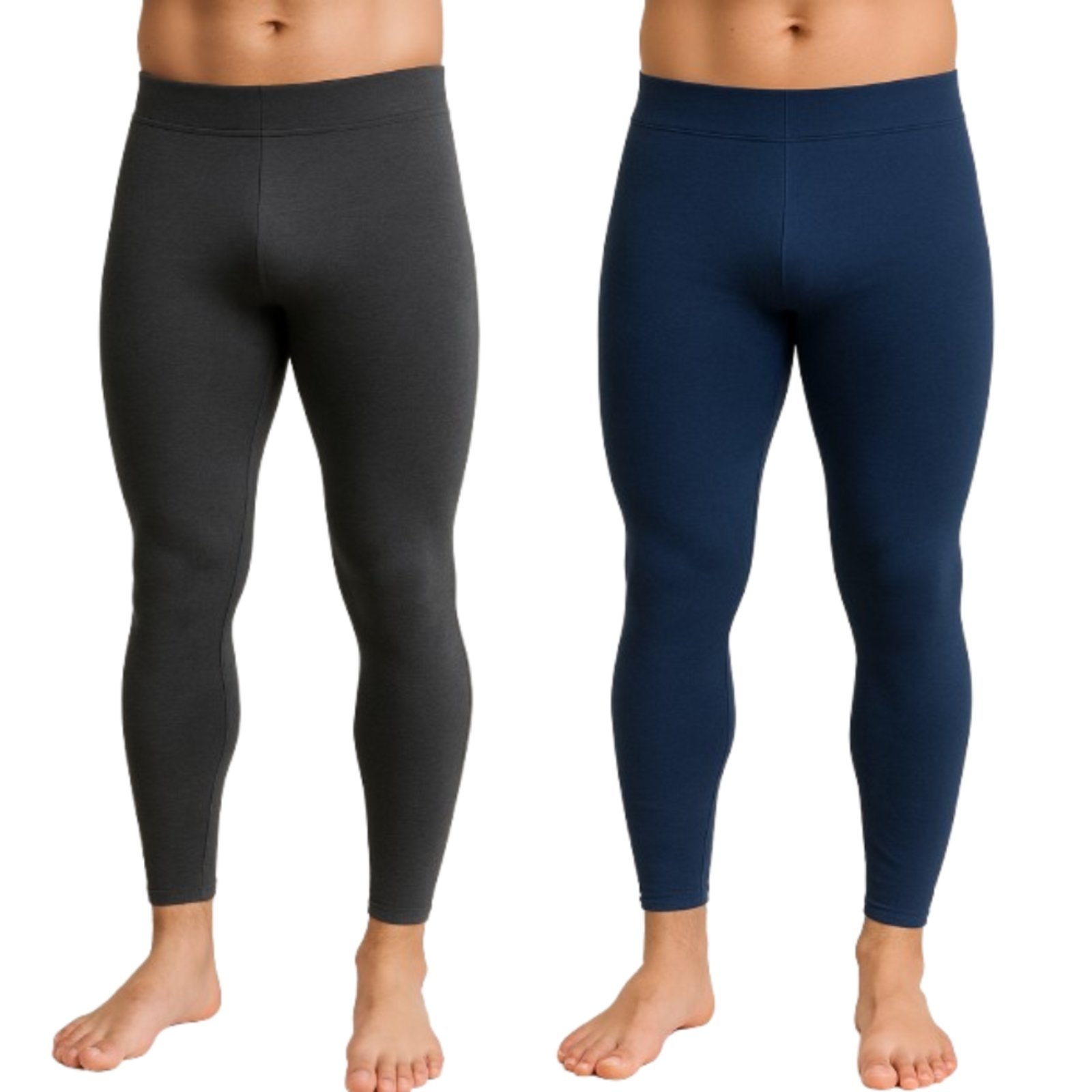 Kit 2 Calça Uv Reflexo Íntimo Segunda Pele Proteção Solar Preto e Azul Marinho
