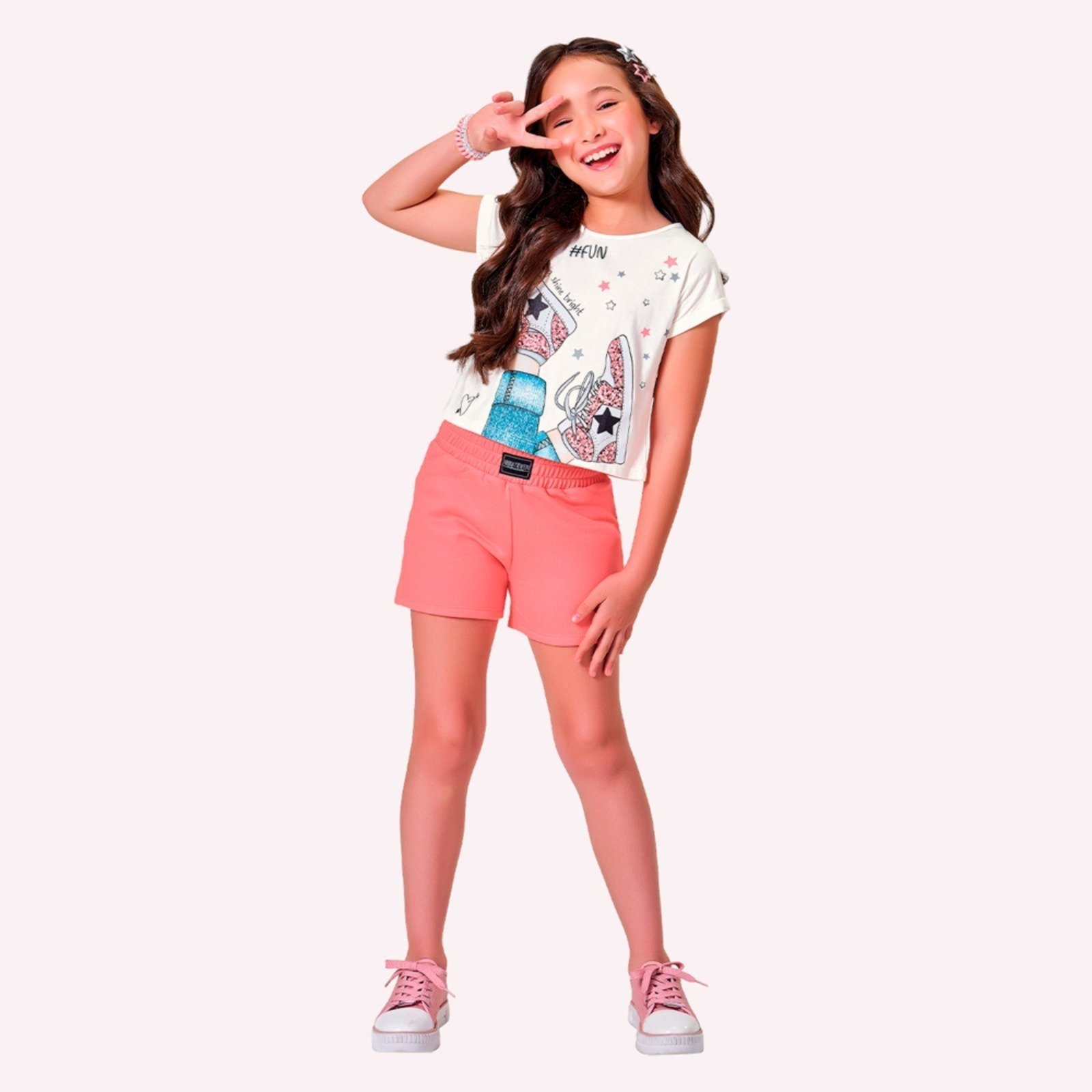 Infantil - Conjunto Menina em Algodão Kyly