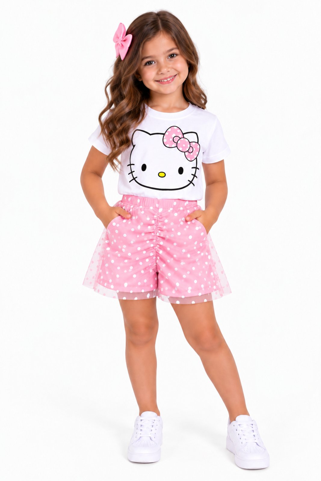 Infantil - Conjunto T-Shirt Hello Kitty D Bell Outlet Fashion Rosa