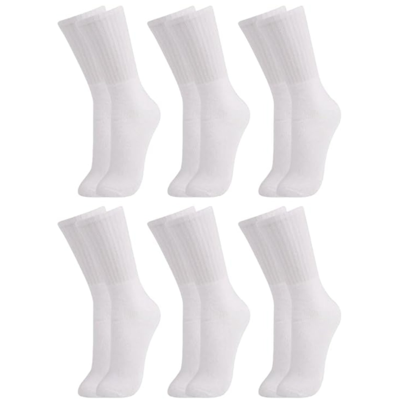 Kit 6 Meias Trifil Esportiva Cano Longo Atoalhada Adulto 39/43 - Branco