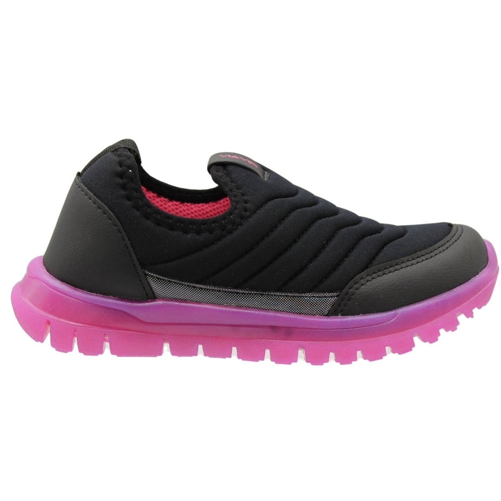 Infantil - Tênis Jogging Juvenil Via Vip Flex Acolchoado Brilho Menina