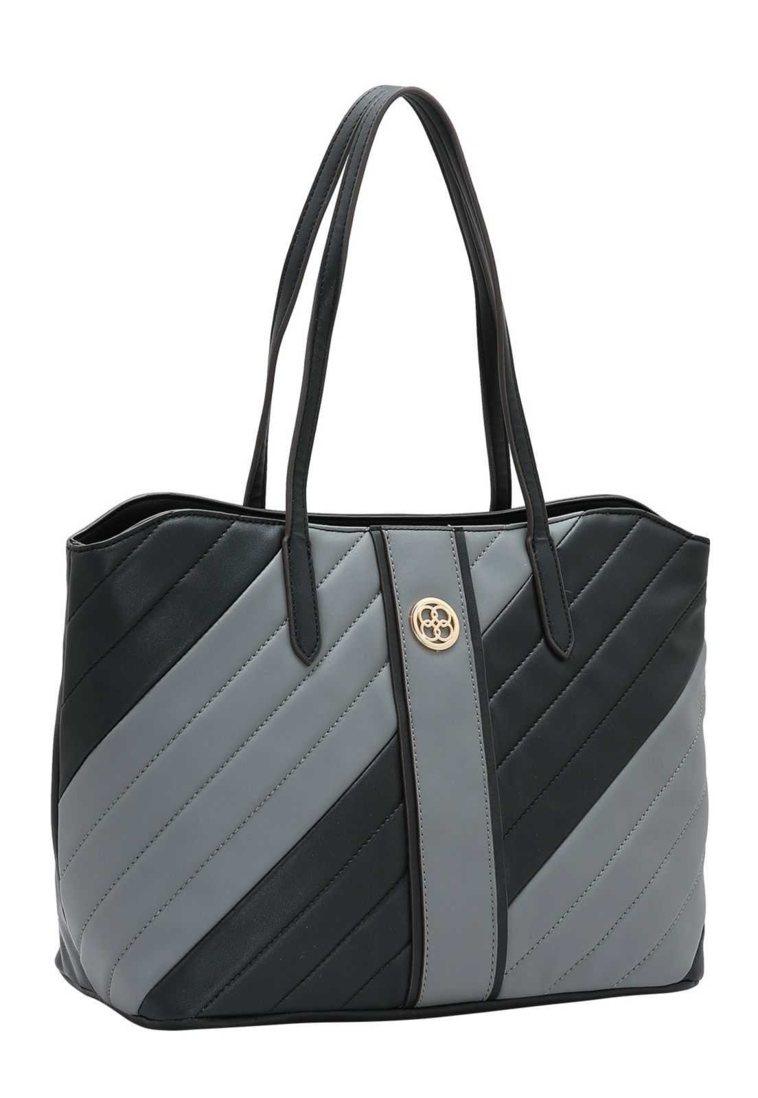 Bolsa Feminina Chenson Matelassê Diagonal 3485247 Preto