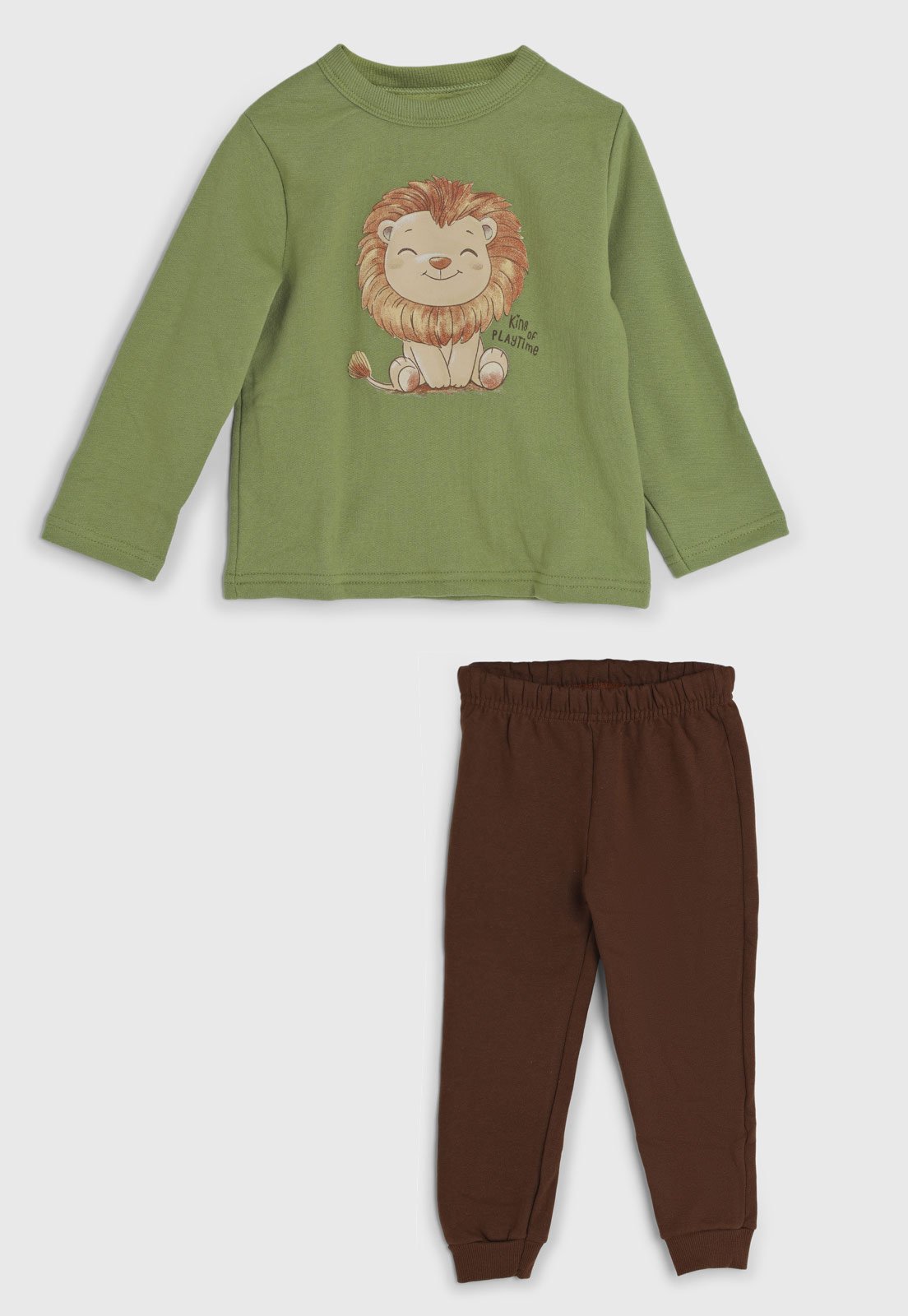 Conjunto Brandili Leão Cartoon Verde