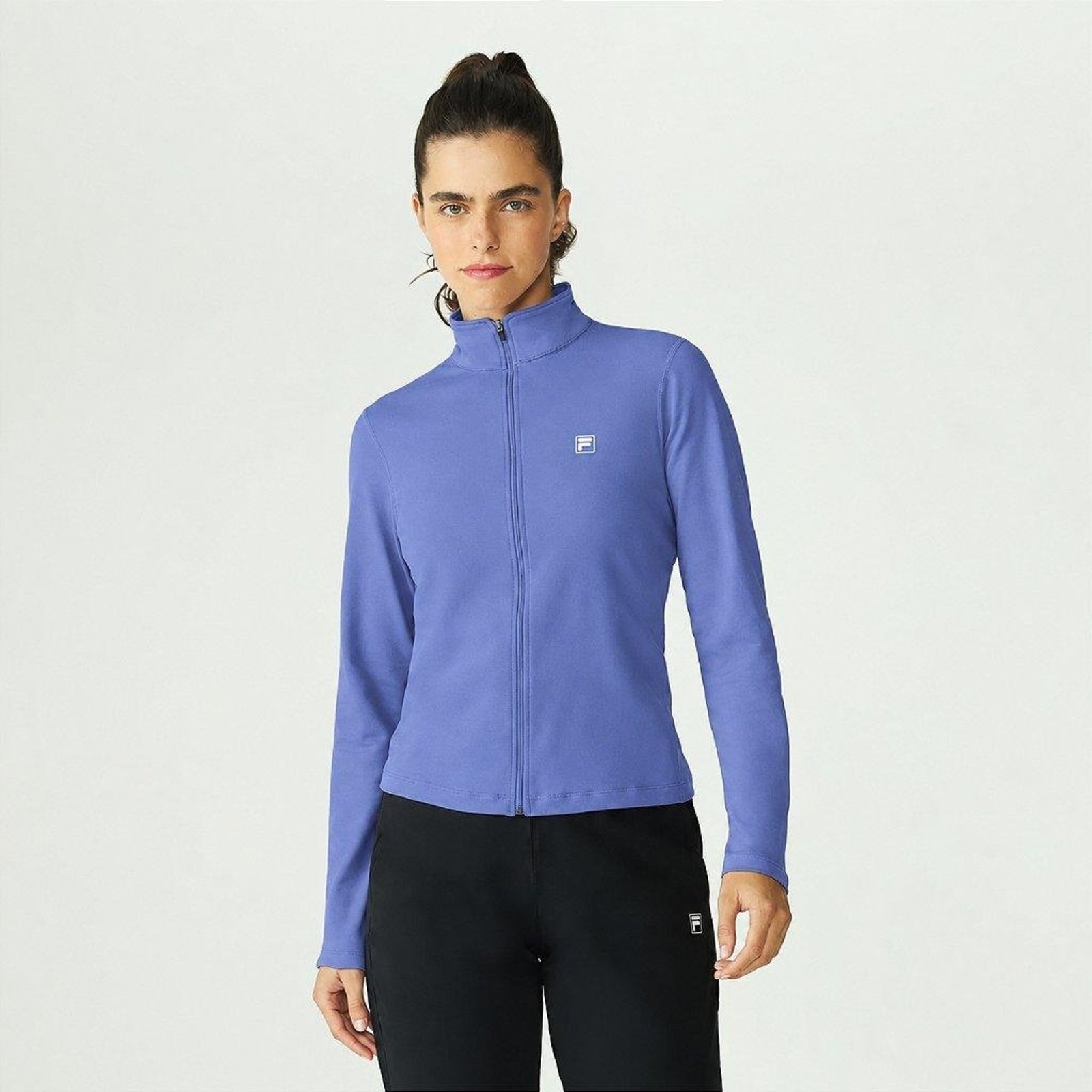 Jaqueta Fila Malha Life Feminina Marinho Carbono Azul Marinho