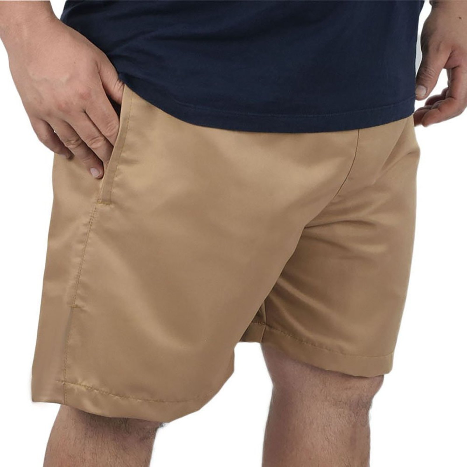 Short Tactel Extra Grande Plus Size Masculino Cores Butu Marrom